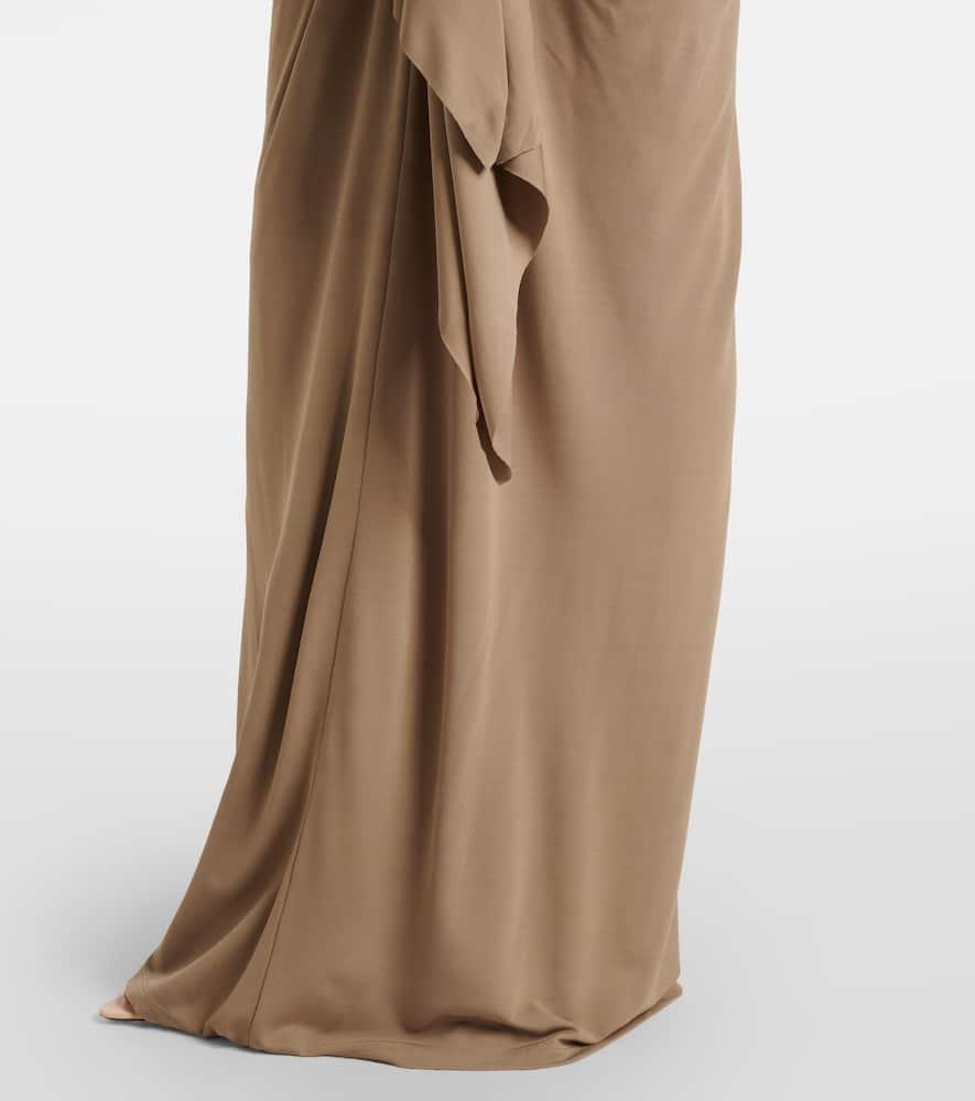 Christopher Esber Salacia Draped Jersey Maxi Dress in Natural | Lyst