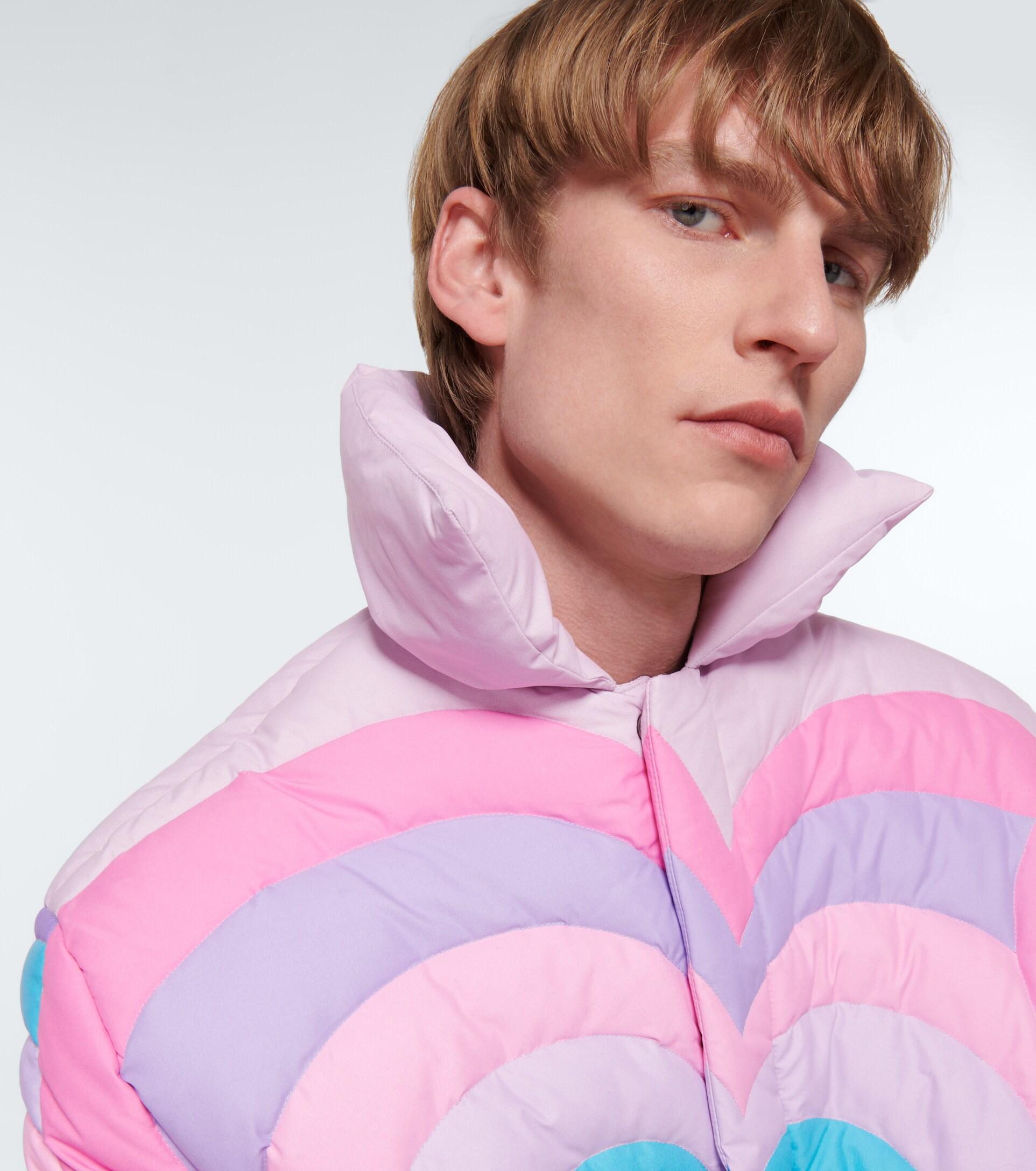 ERL Quilted Puffer Jacket in Pink for Men | Lyst
