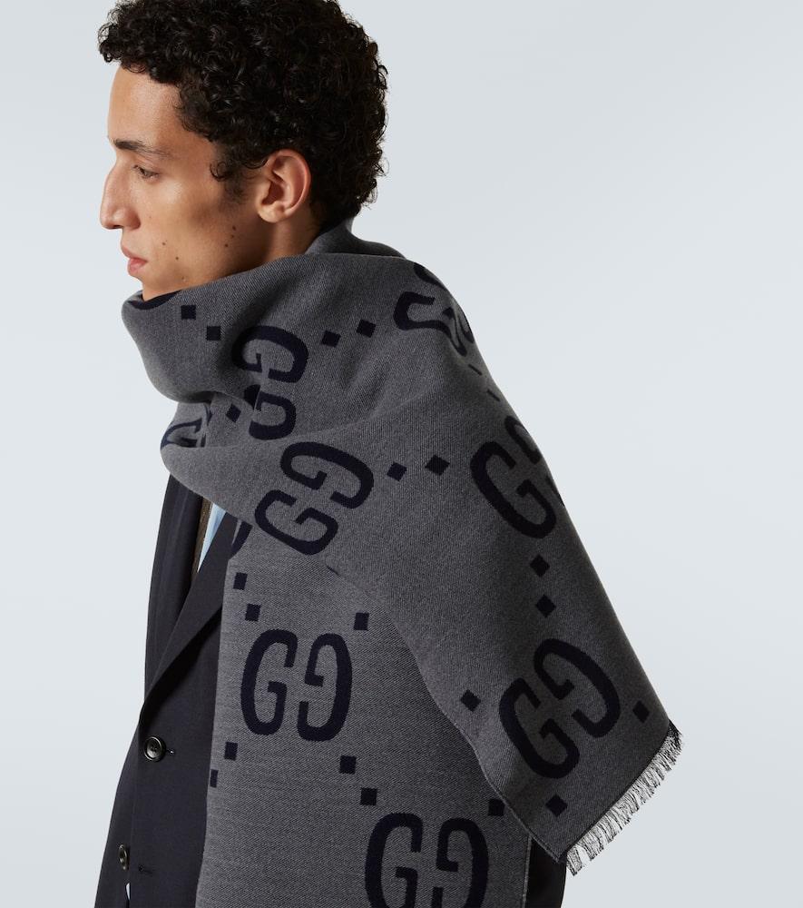 Gucci Gg Jacquard Wool-Silk Scarf in Metallic for Men Lyst UK