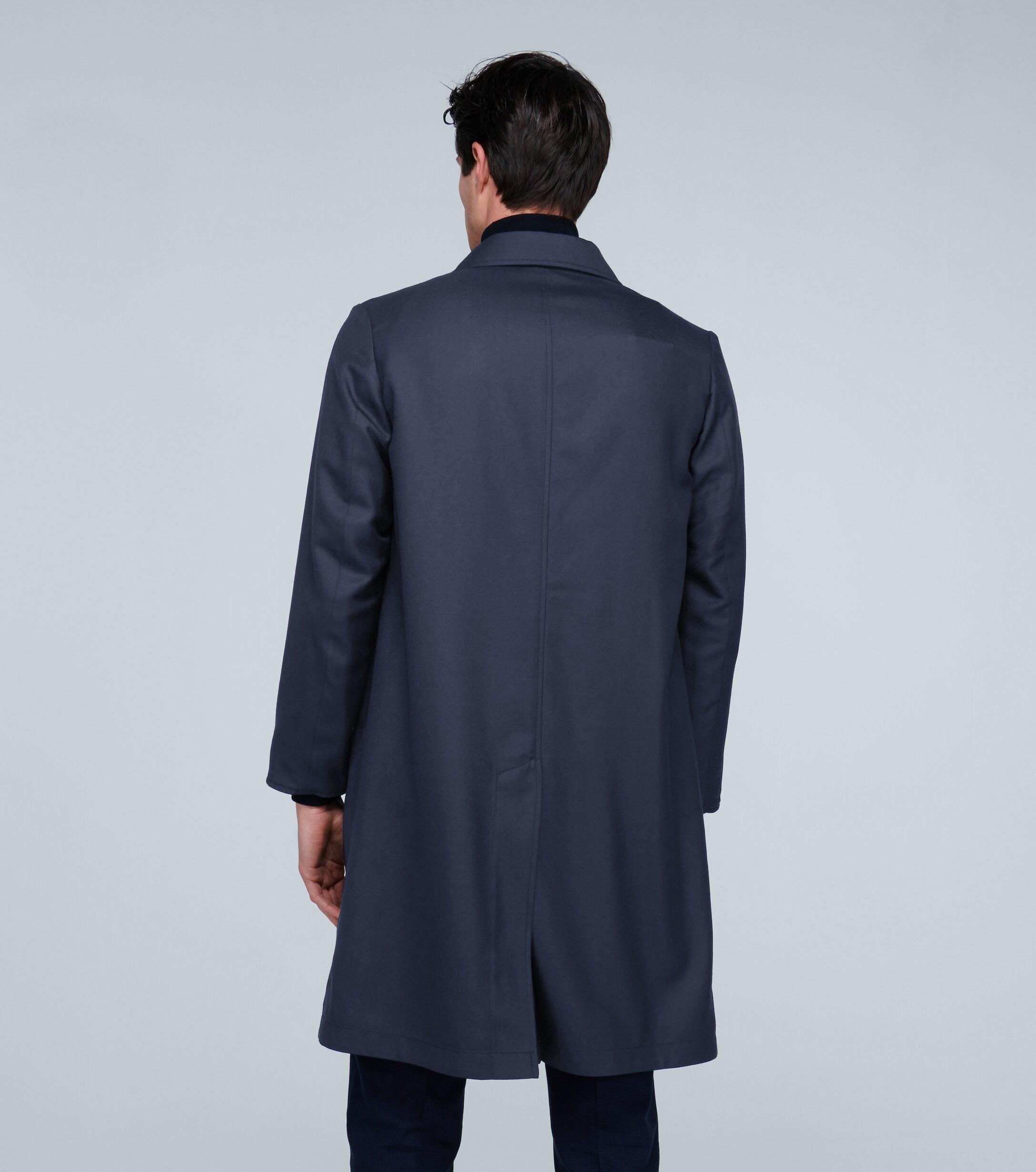Caruso Reversible Cashmere Coat in Blue for Men Mens Coats Caruso Coats 