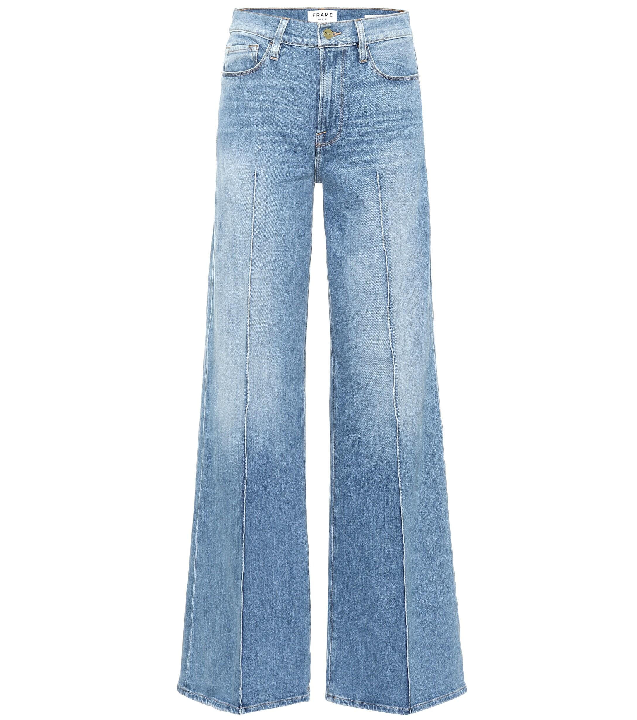 FRAME Denim Le Palazzo High-rise Wide-leg Jeans in Blue - Lyst