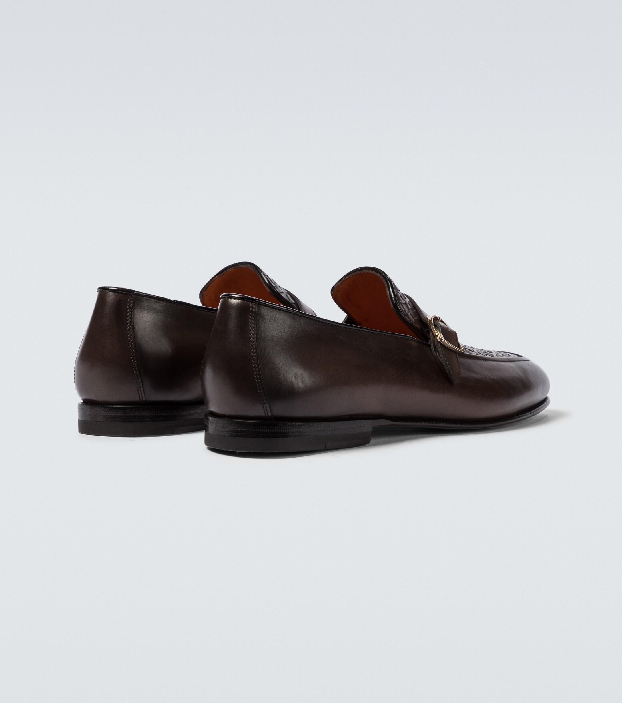 Santoni Double Monk Strap Suede Shoes in Brown for Men | Lyst