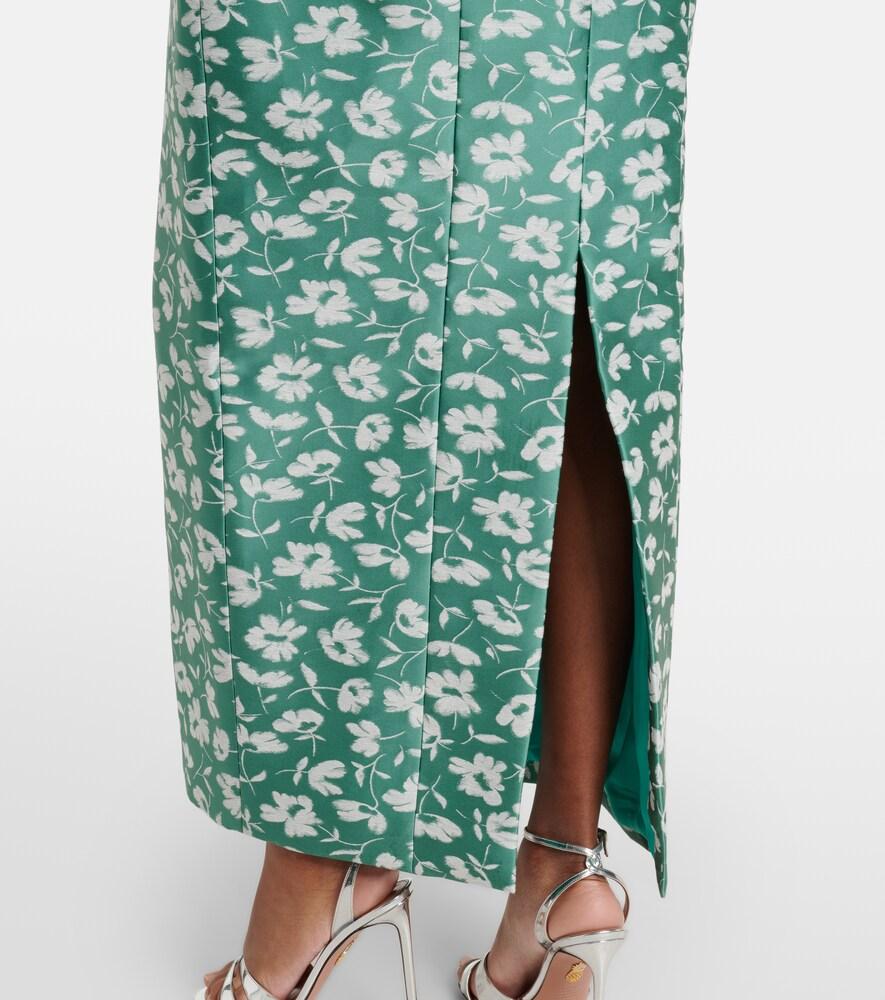 Markarian Marianne Floral Brocade Corset Gown in Green | Lyst