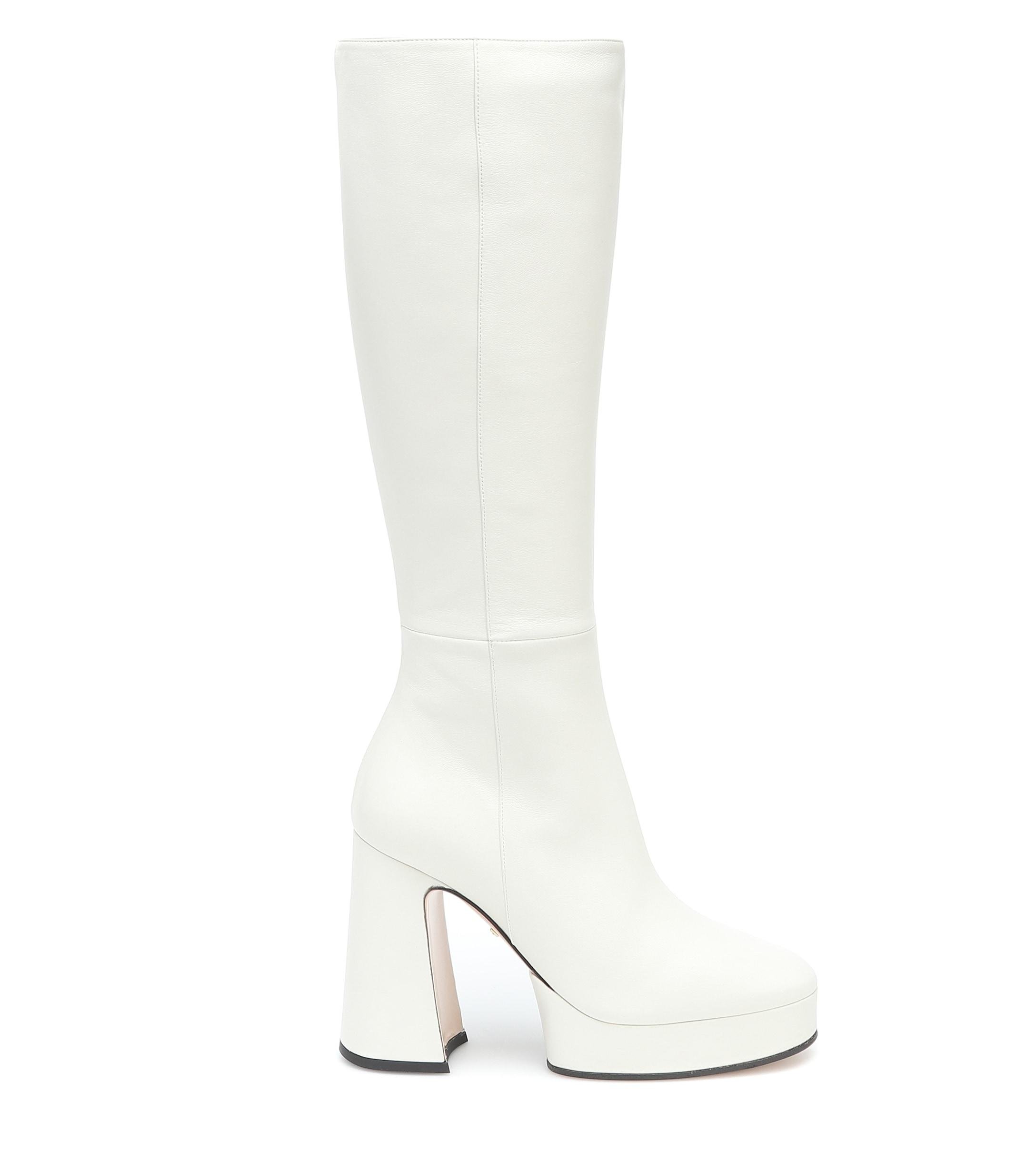 Gucci Madame Leather Knee-high Platform Boots | Lyst