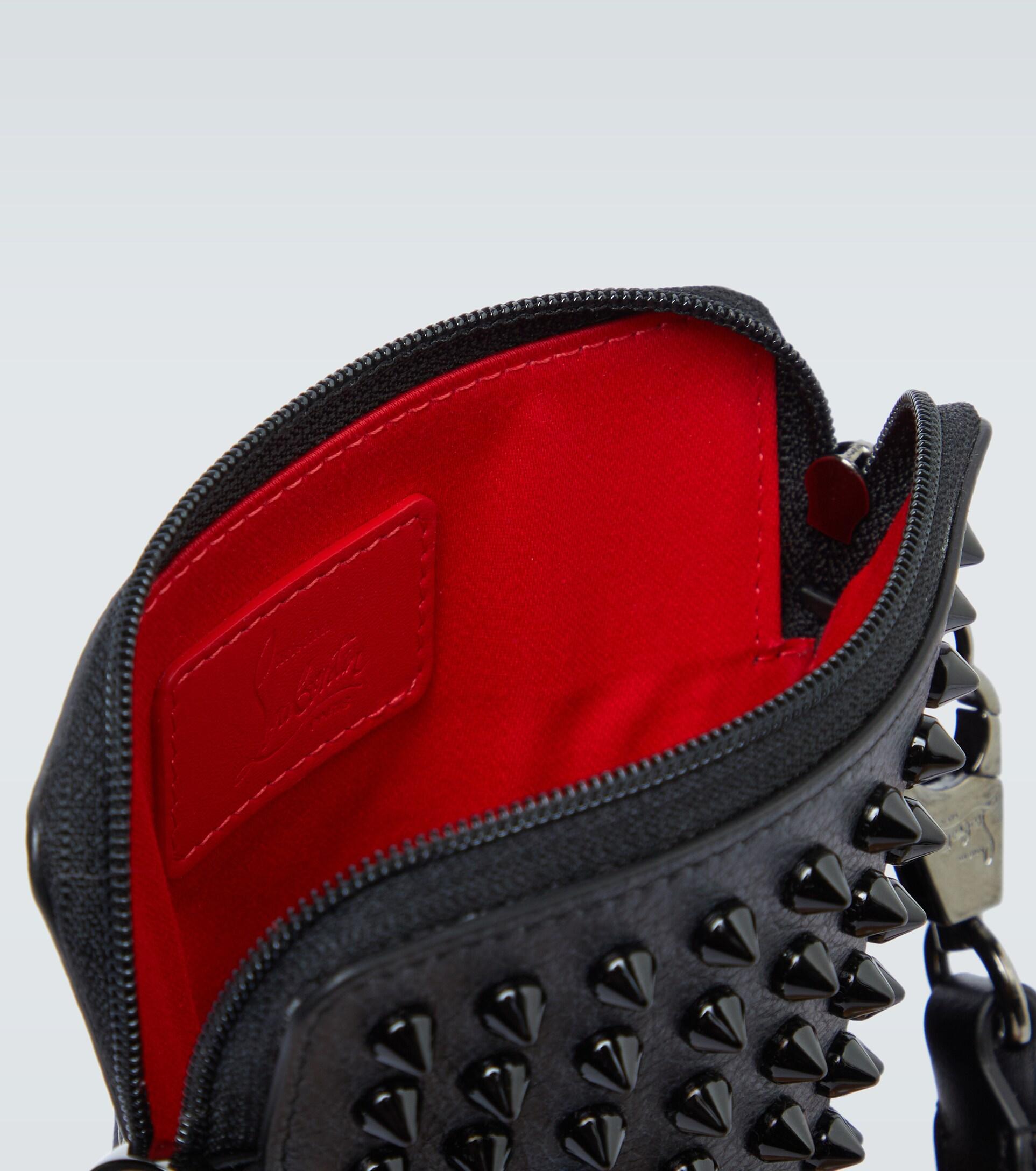 Christian Louboutin Trictrac Spikes Leather Bag in Brown for Men