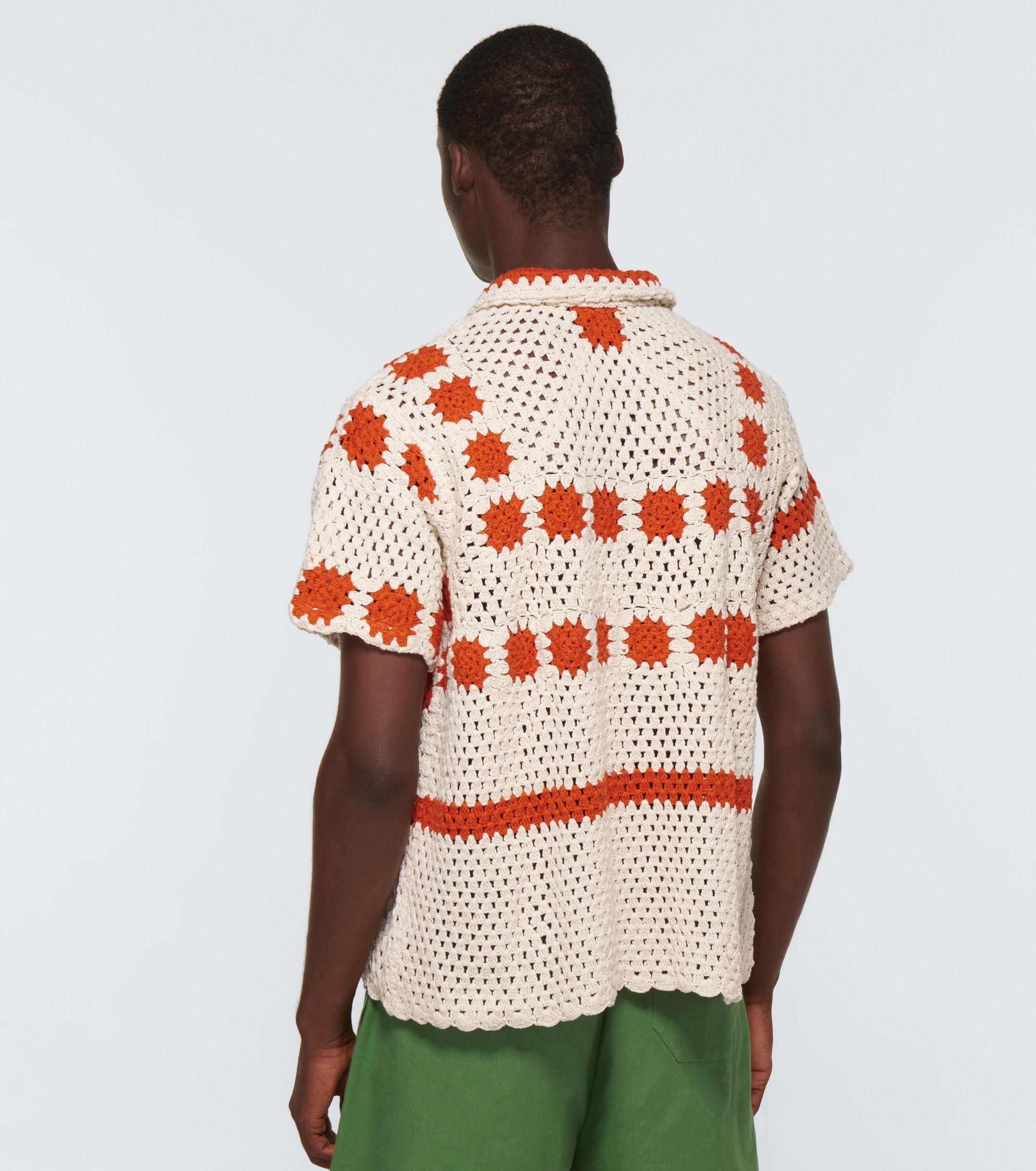 Bode Sunspot Crochet Cotton Shirt for Men | Lyst Canada