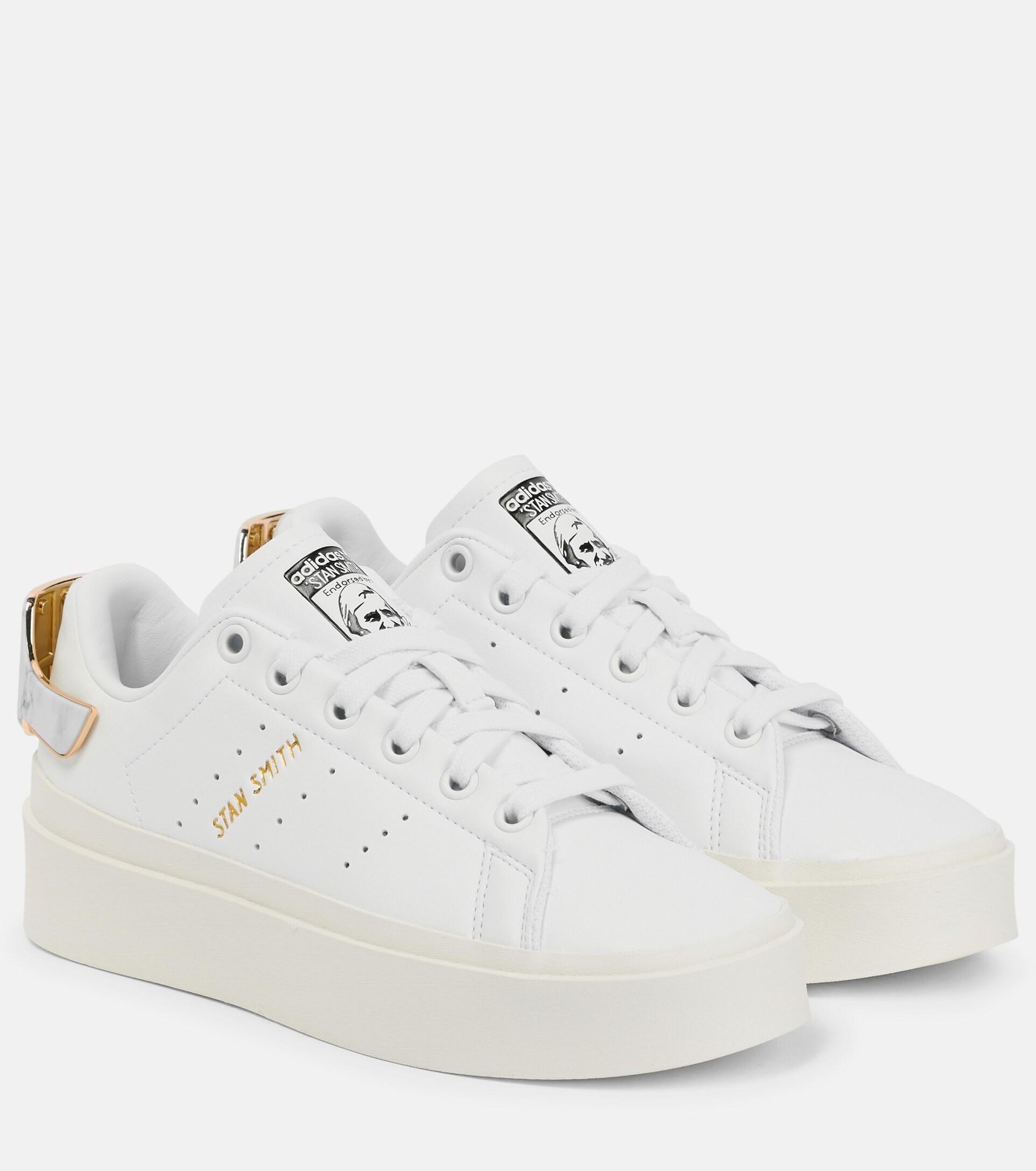 adidas Stan Smith Bonega Leather Sneakers in White | Lyst