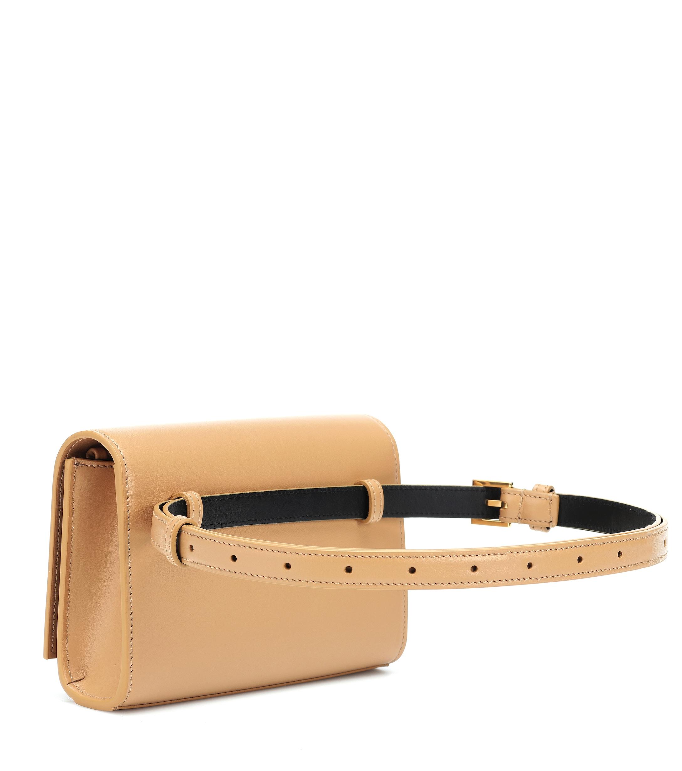 KATE belt bag in grain de poudre-embossed leather, Saint Laurent