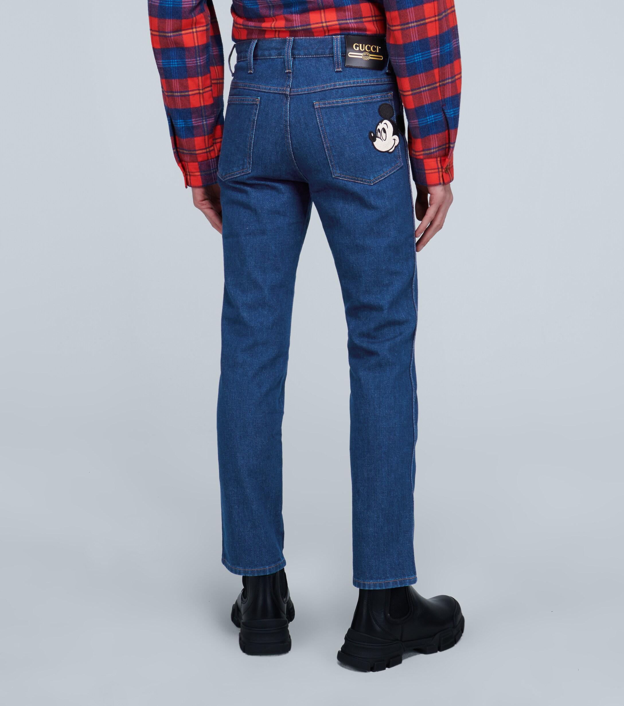 Gucci Denim Disney X Straightleg Jeans in Blue for Men Lyst