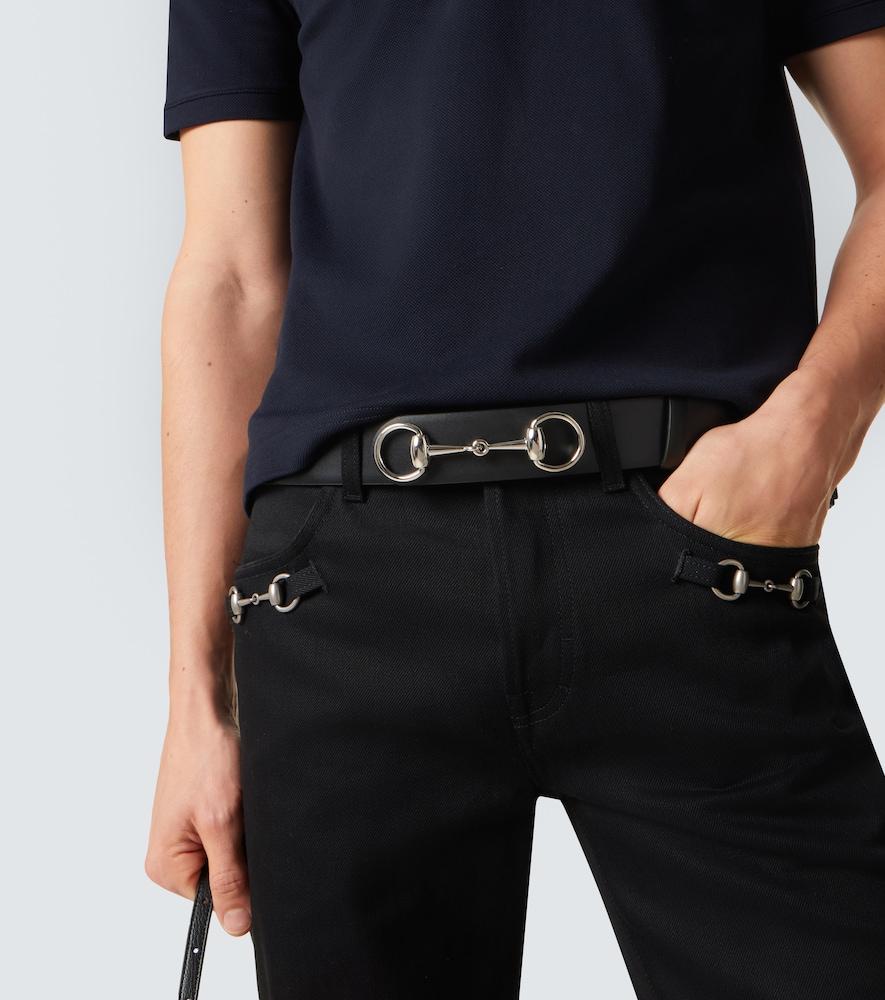 Gucci Horsebit 1955 Leather Belt in Black for Men | Lyst