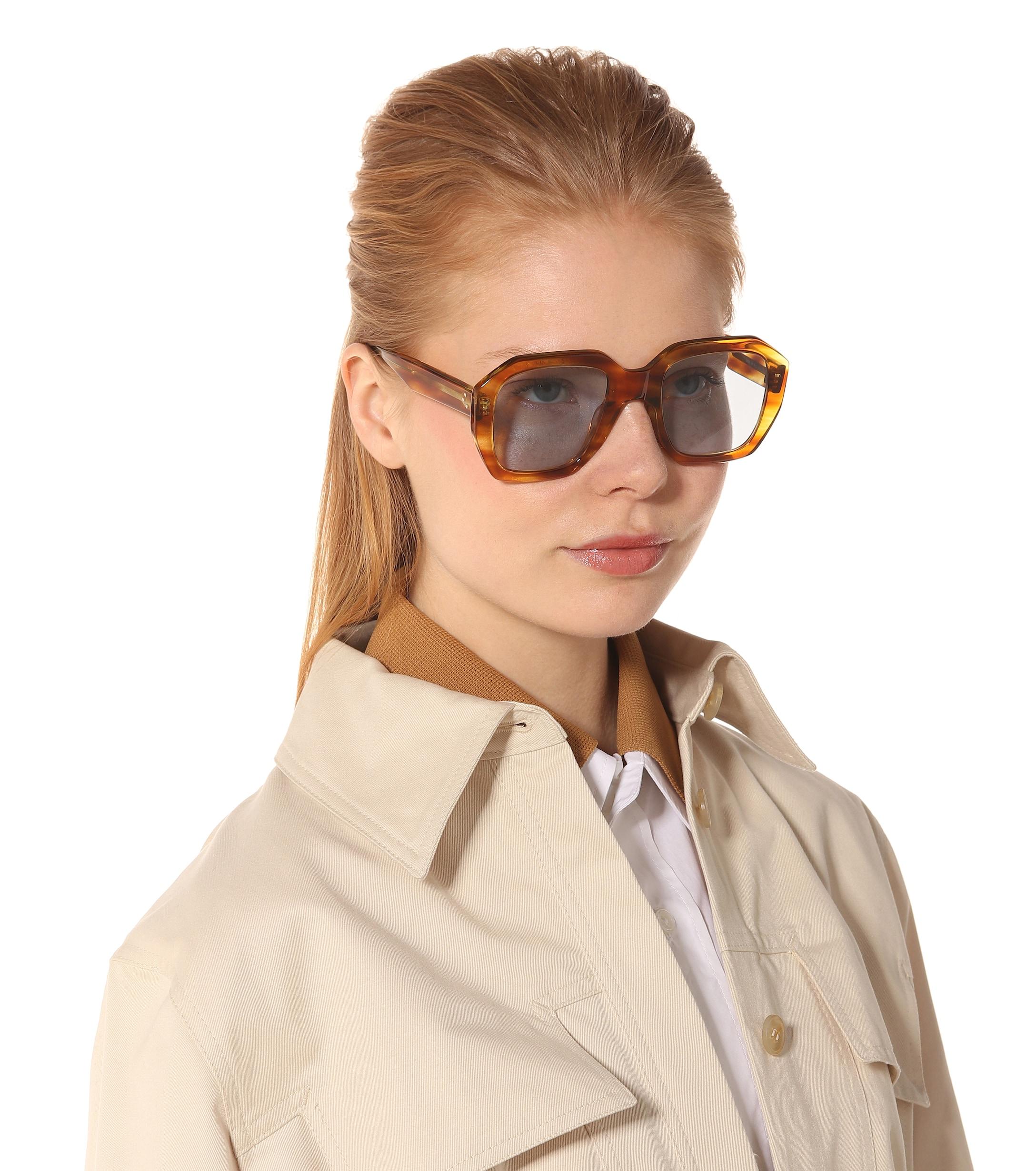 Celine Oversized Square Sunglasses in Brown - Lyst