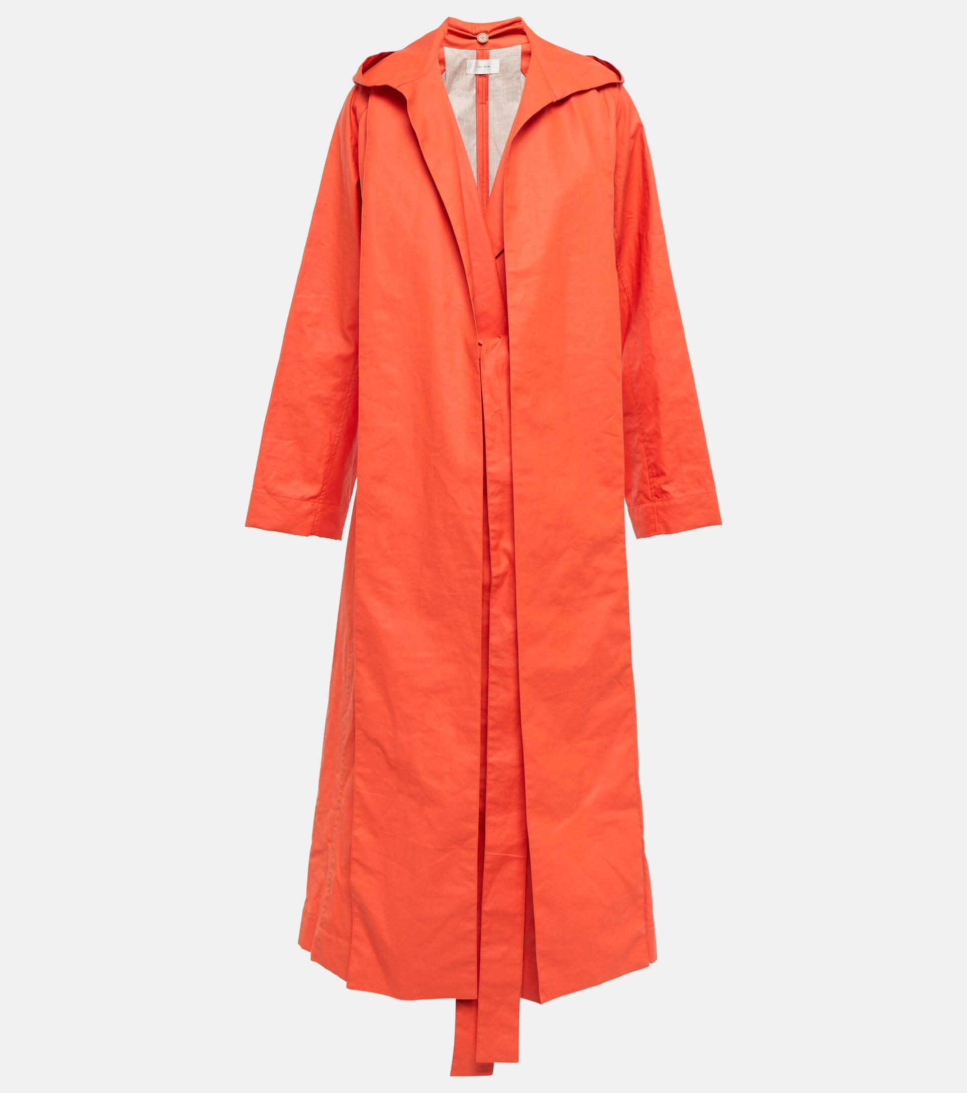 The Row Badva Linen-blend Trench Coat in Red | Lyst