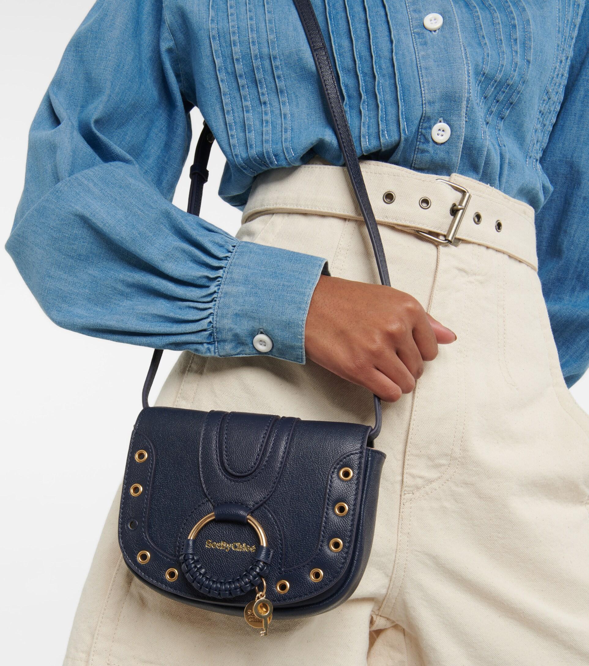 See By Chloé See By Chloe Hana Small Leather Shoulder Bag in Blue | Lyst