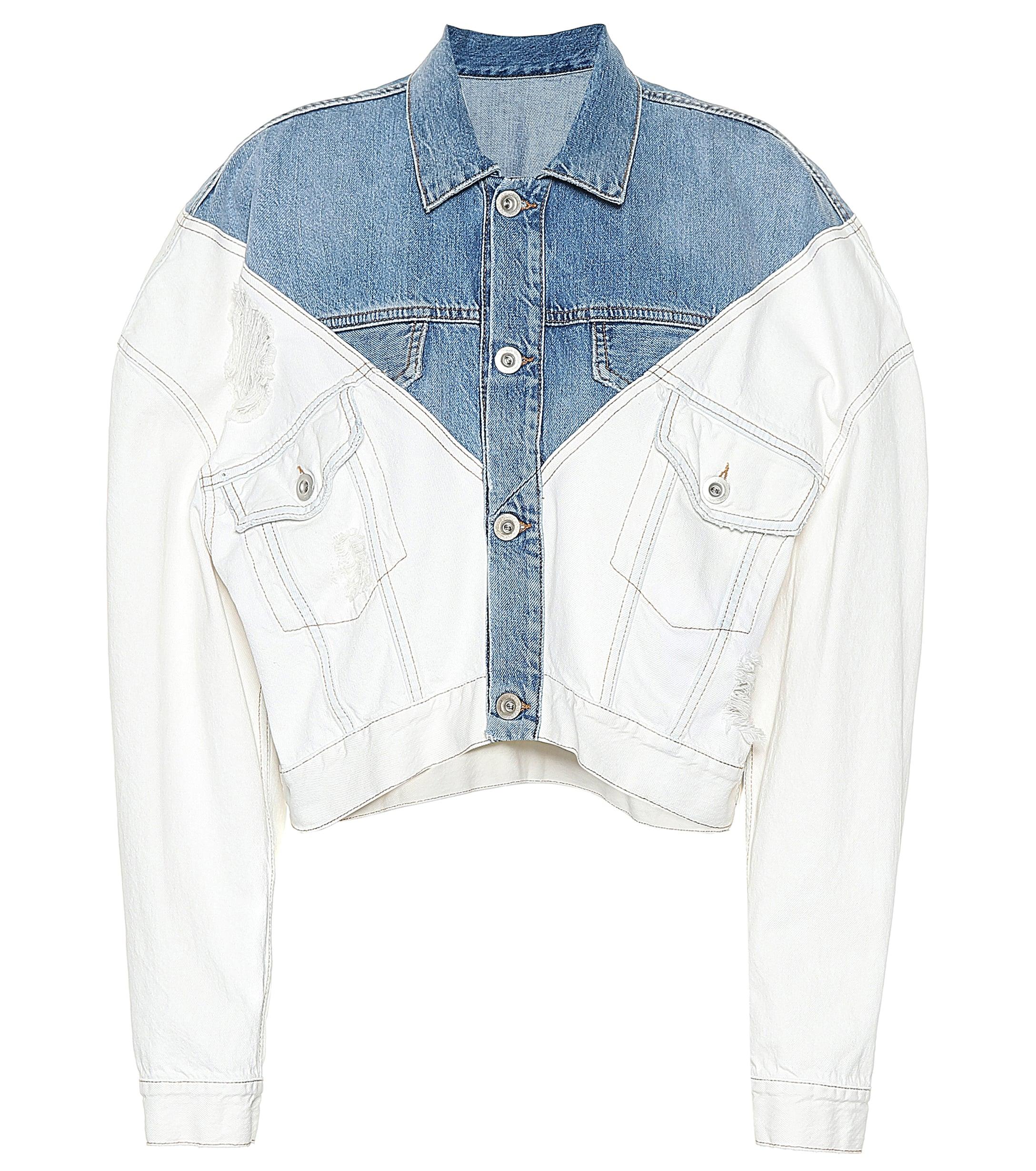 Unravel Project Cropped Denim Jacket in White Lyst