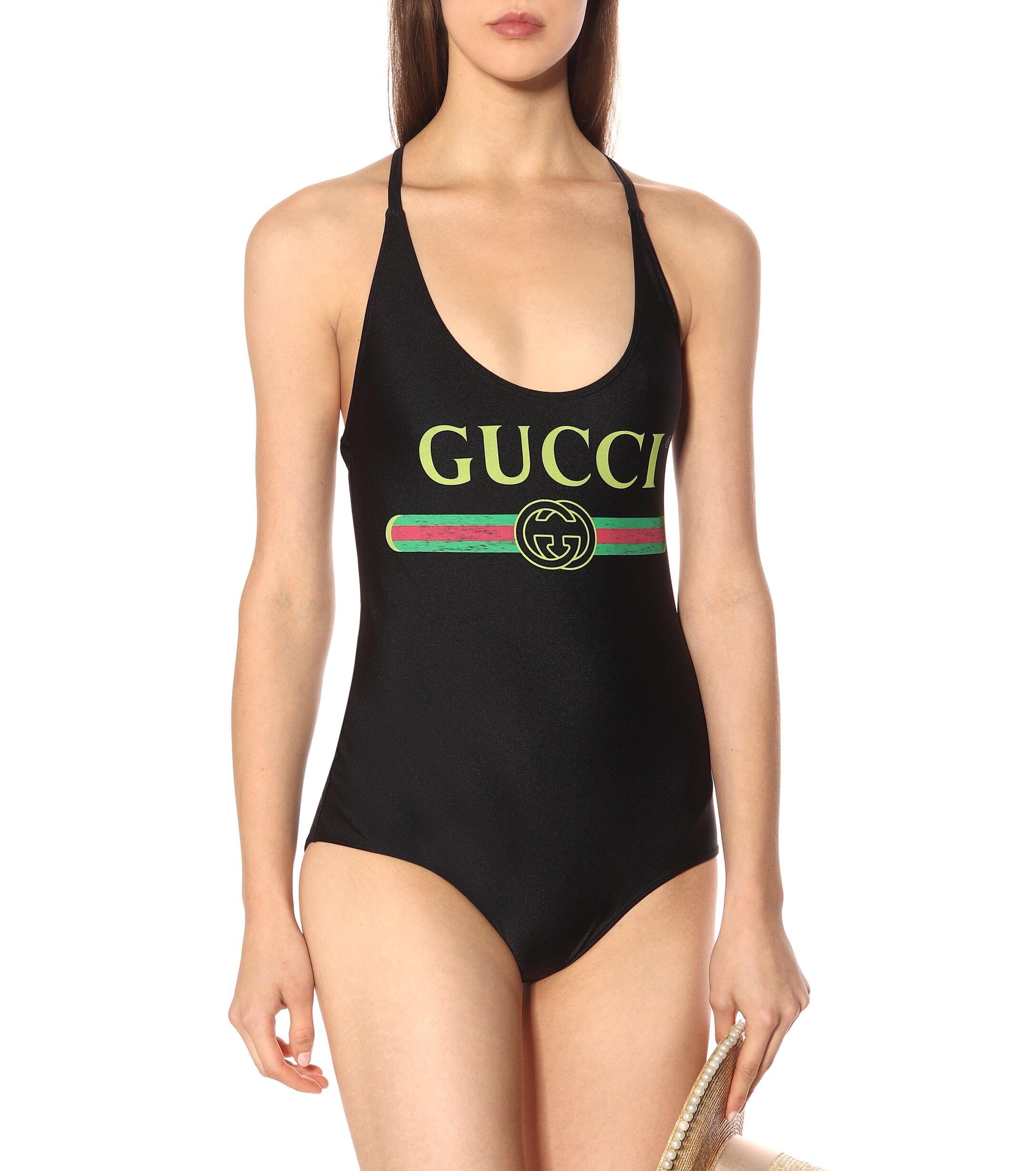 Gucci Denim Logo-print Stretch-jersey Body - Save 59% | Lyst