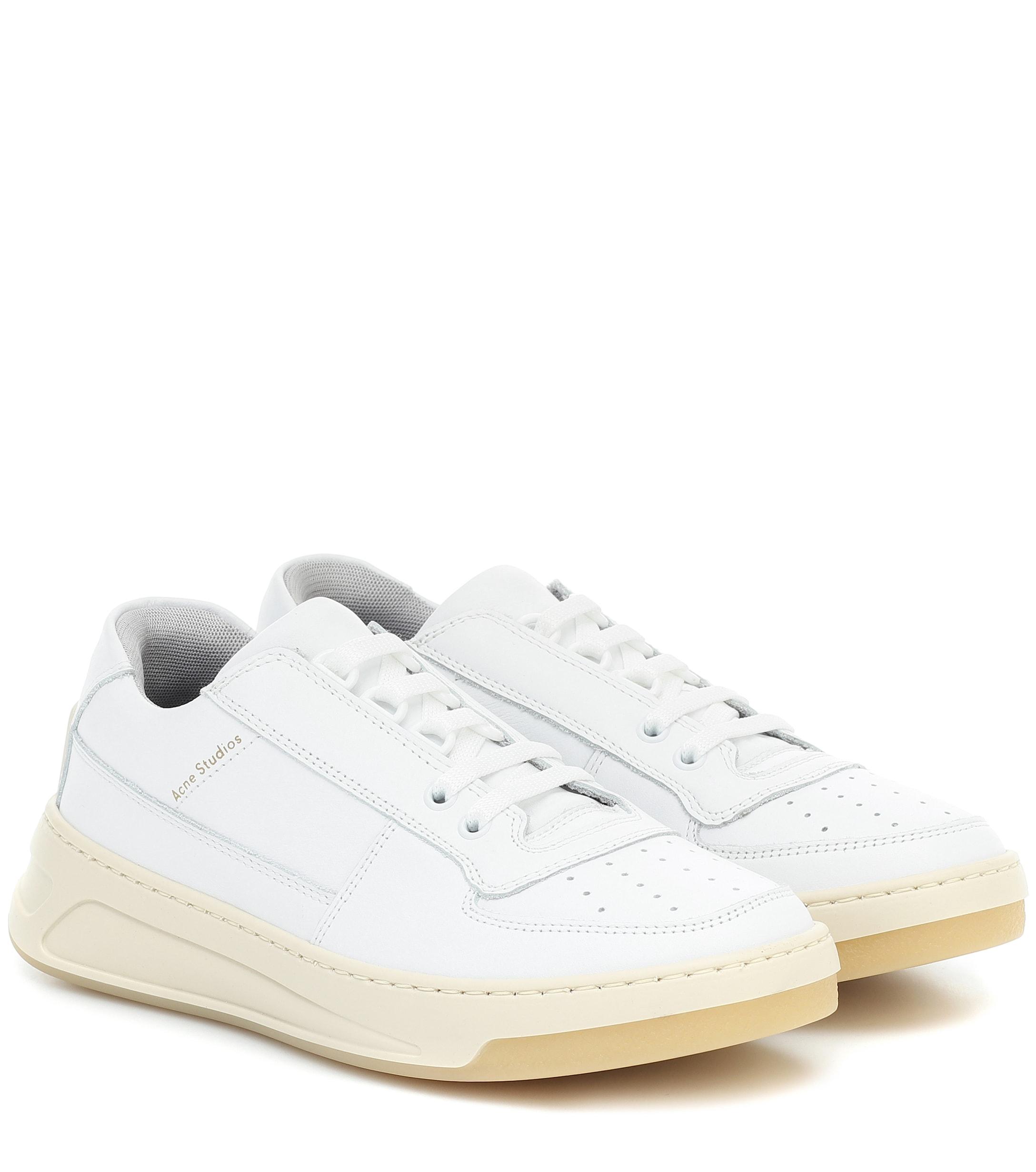 Acne Studios Steffey White Leather Sneakers - Save 24% - Lyst