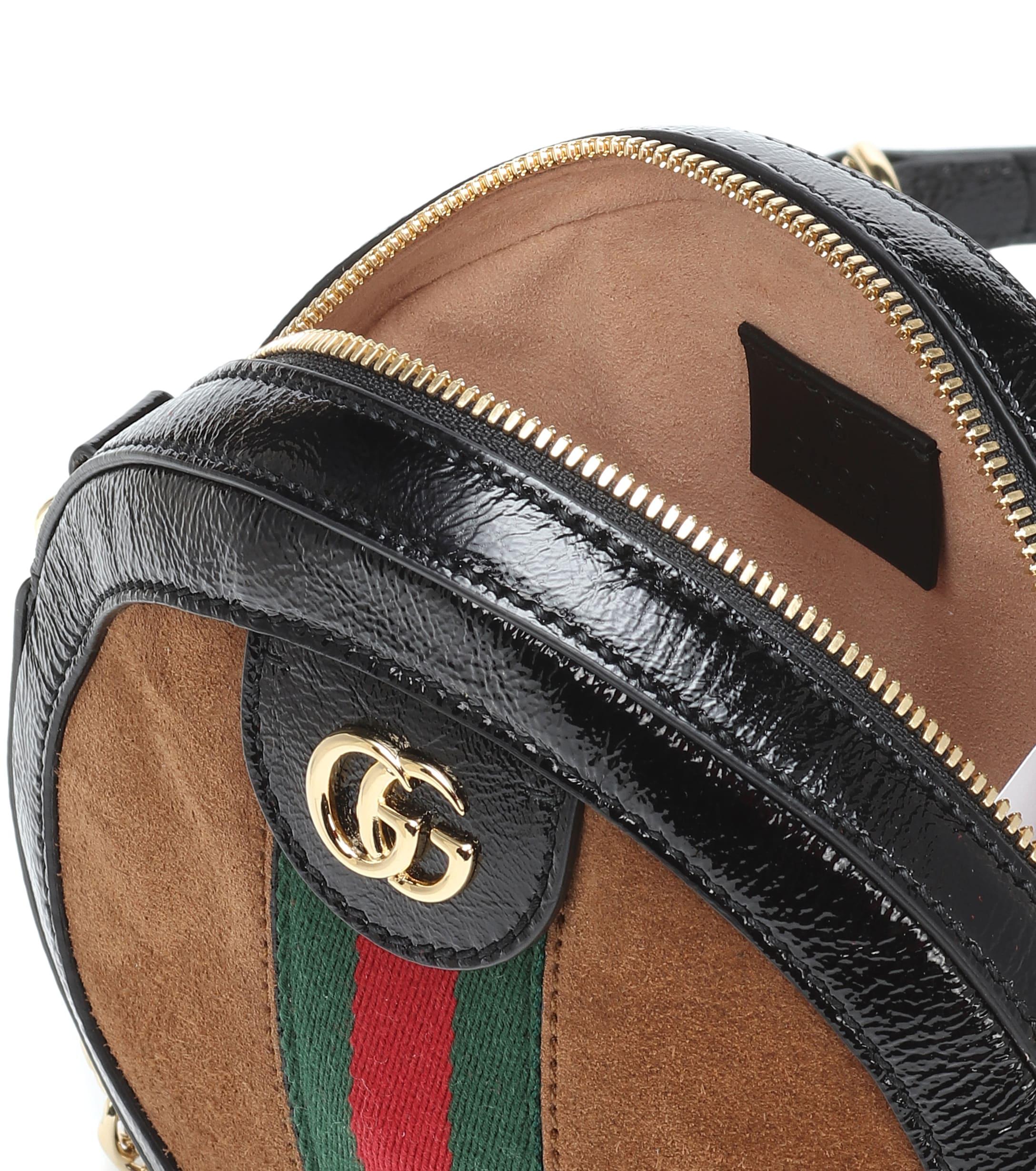 ophidia mini round shoulder bag