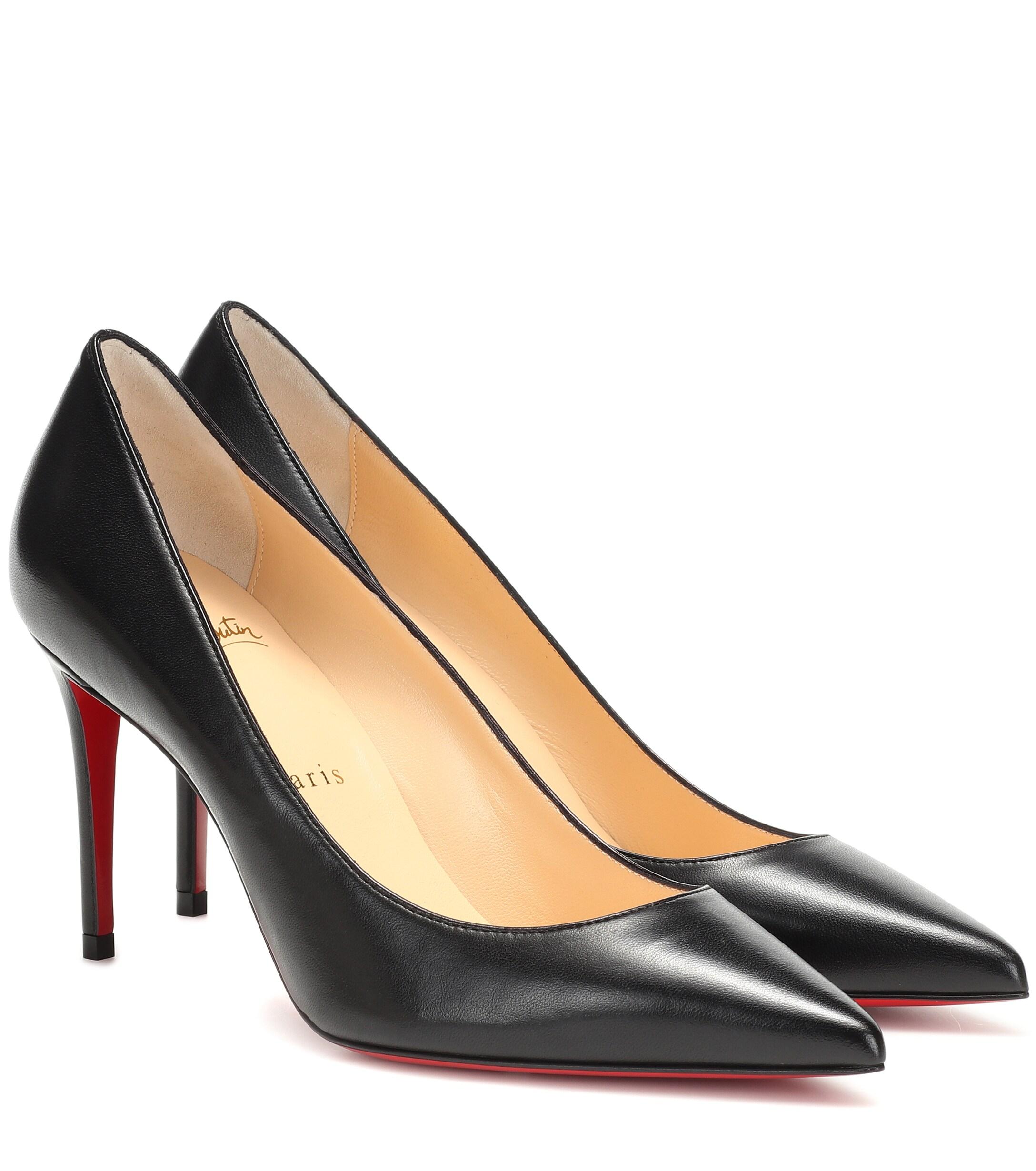 Christian Louboutin Leather Décolleté 554 70 Pumps in Black - Lyst