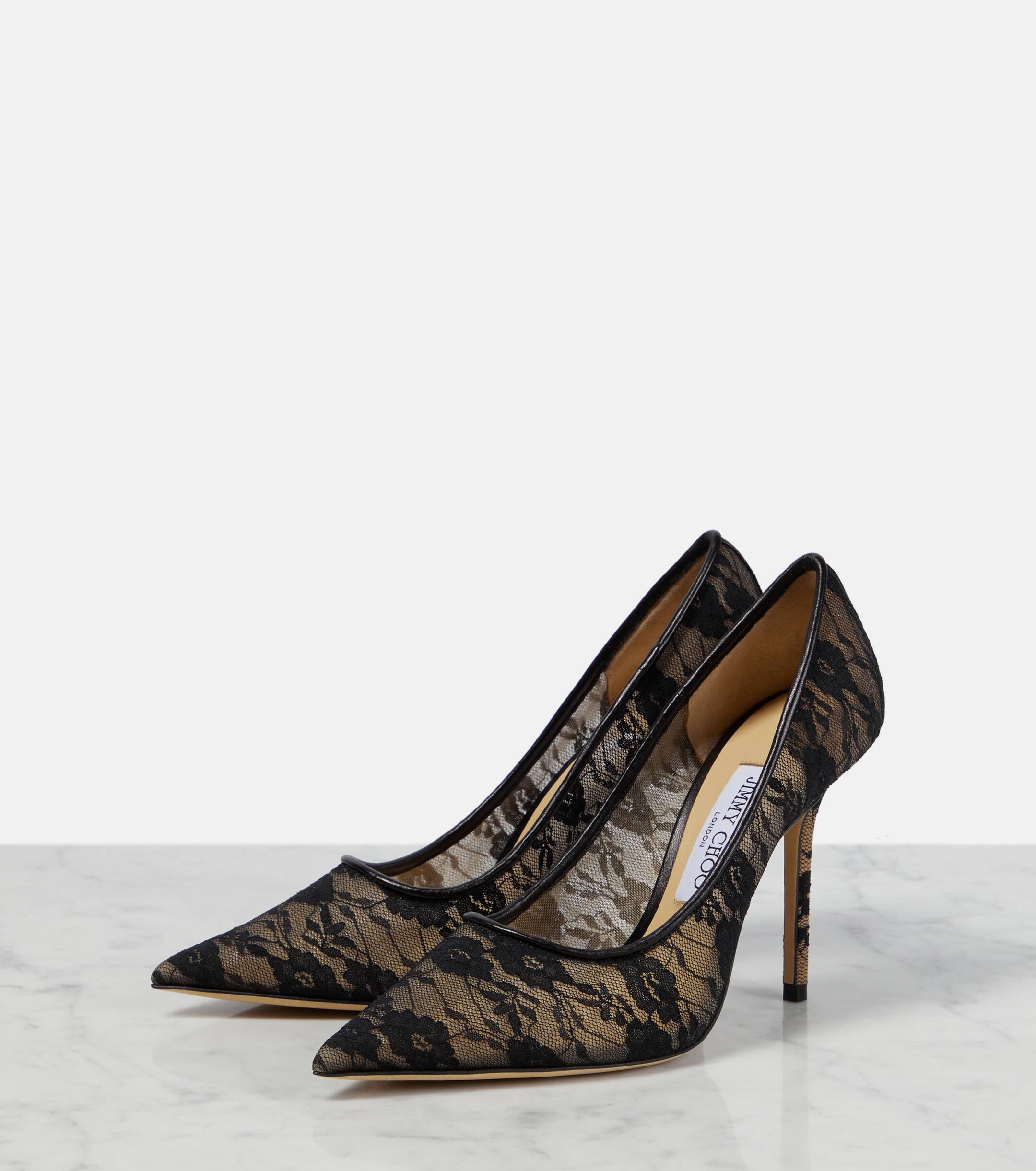 Jimmy Choo Love 100 Lace Pumps in Brown | Lyst Canada