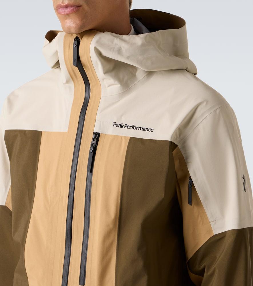 Peak Performance Gravity Gore-Tex 3L Hooded Ski Jacket in Natural