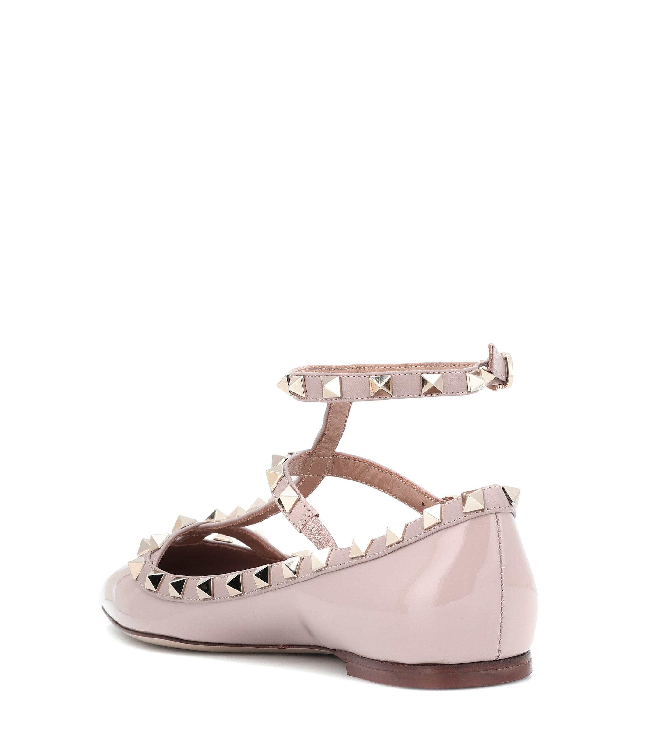 patent rockstud ballet flat