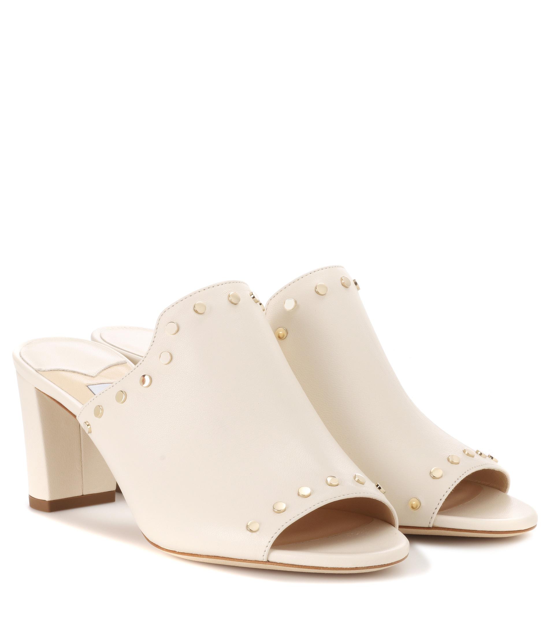 Lyst - Jimmy Choo Myla Open-toe Leather Mules in White