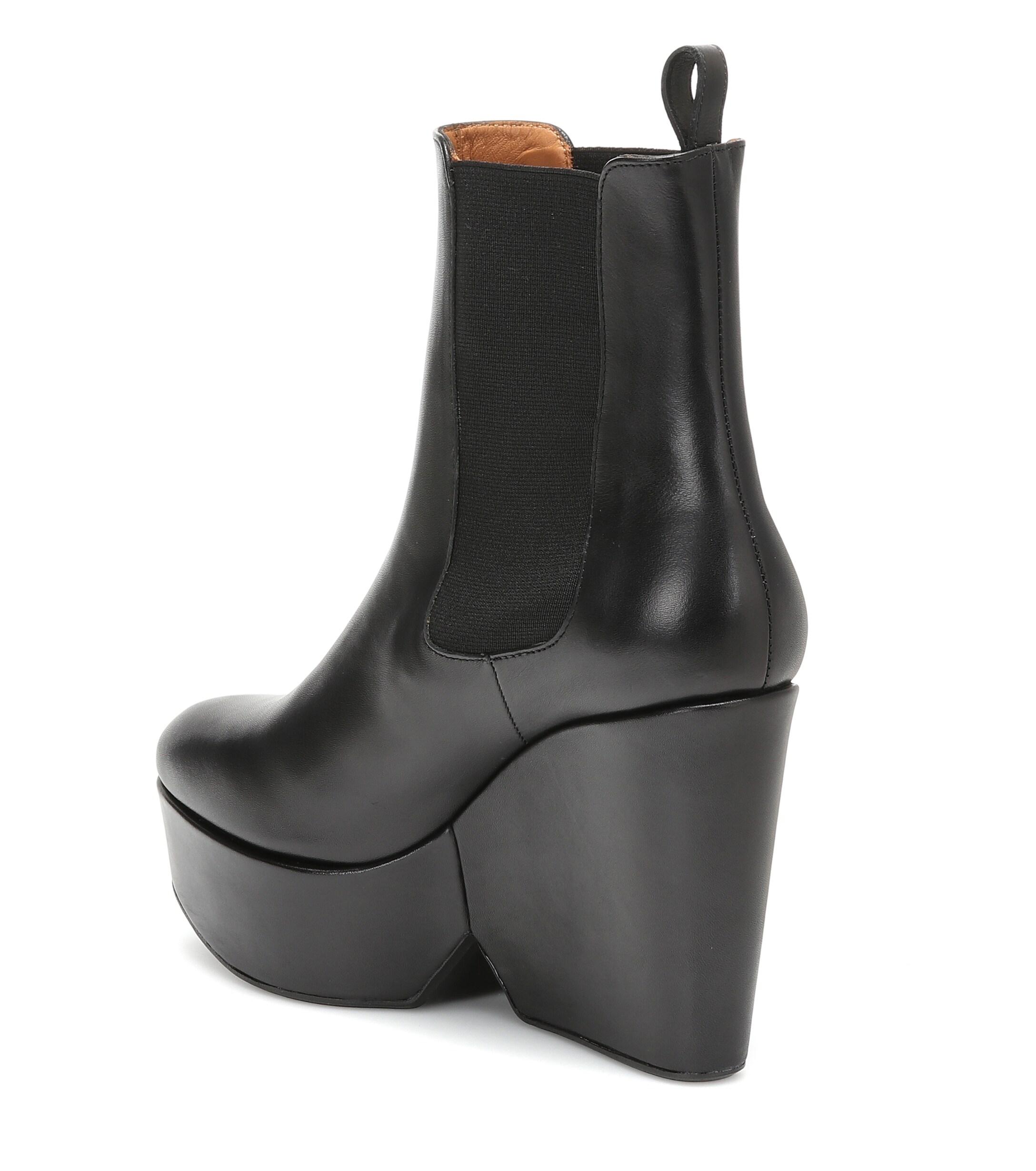 Clergerie Beatrice Platform Wedge Ankle Boots in Black Lyst