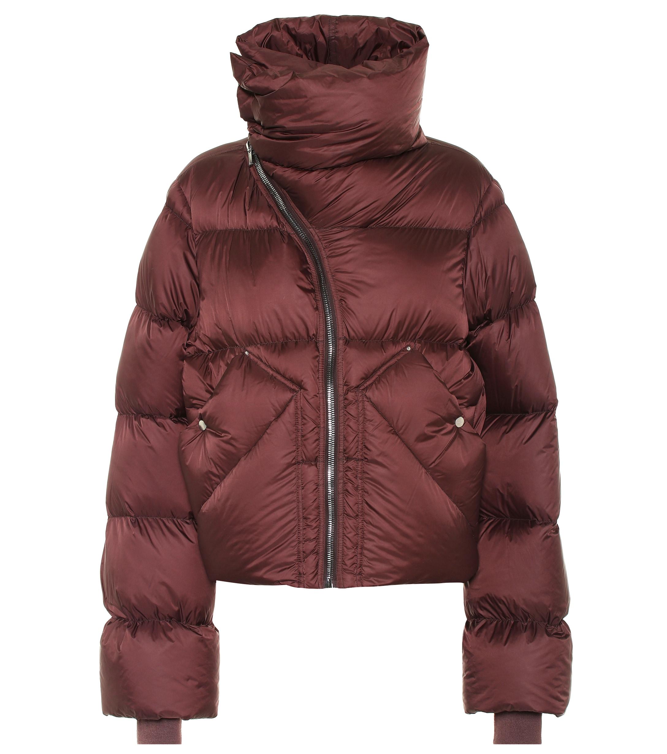 Rick Owens Mountain Duvet Puffer Jacket in Red - Lyst
