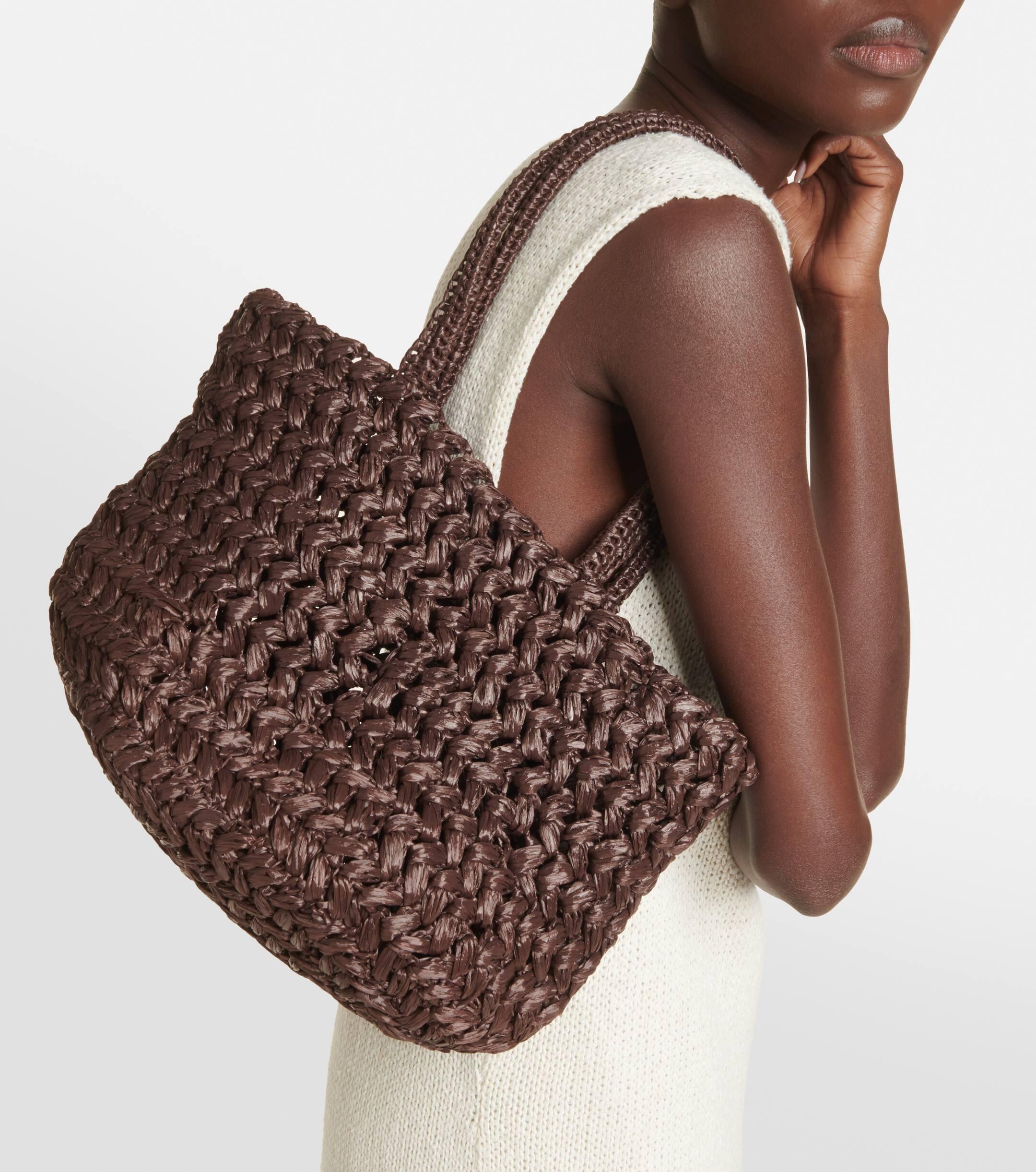 The Row Estelle Raffia Tote Bag in Brown | Lyst UK