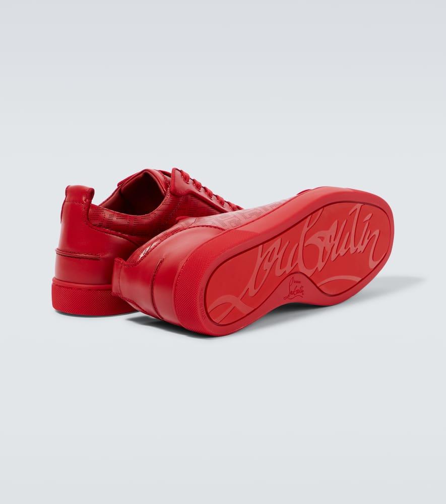 The Zona Black & Red Leather Men Sneaker – Vinci Leather Shoes