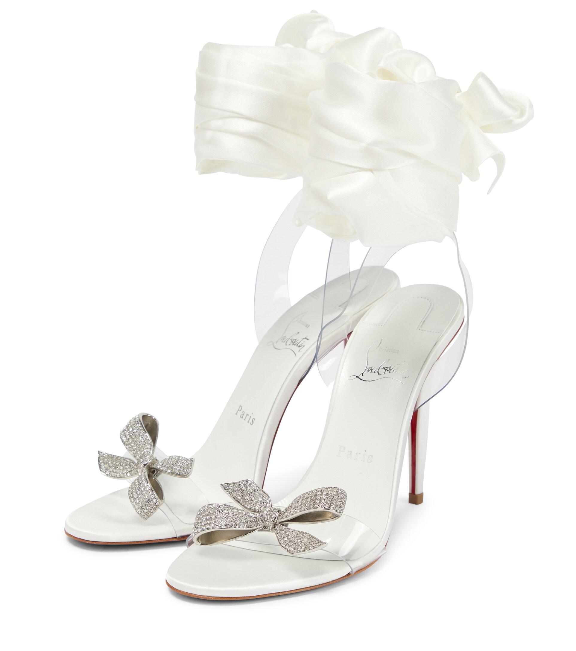 Christian Louboutin Astrinodo Embellished Pvc Sandals in White Lyst