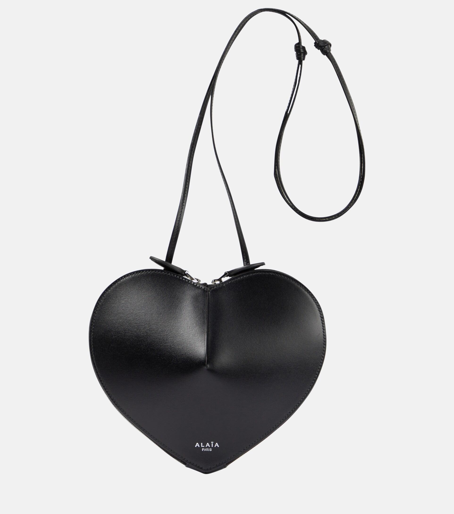 Alaïa Le Cœur Leather Shoulder Bag in Black | Lyst