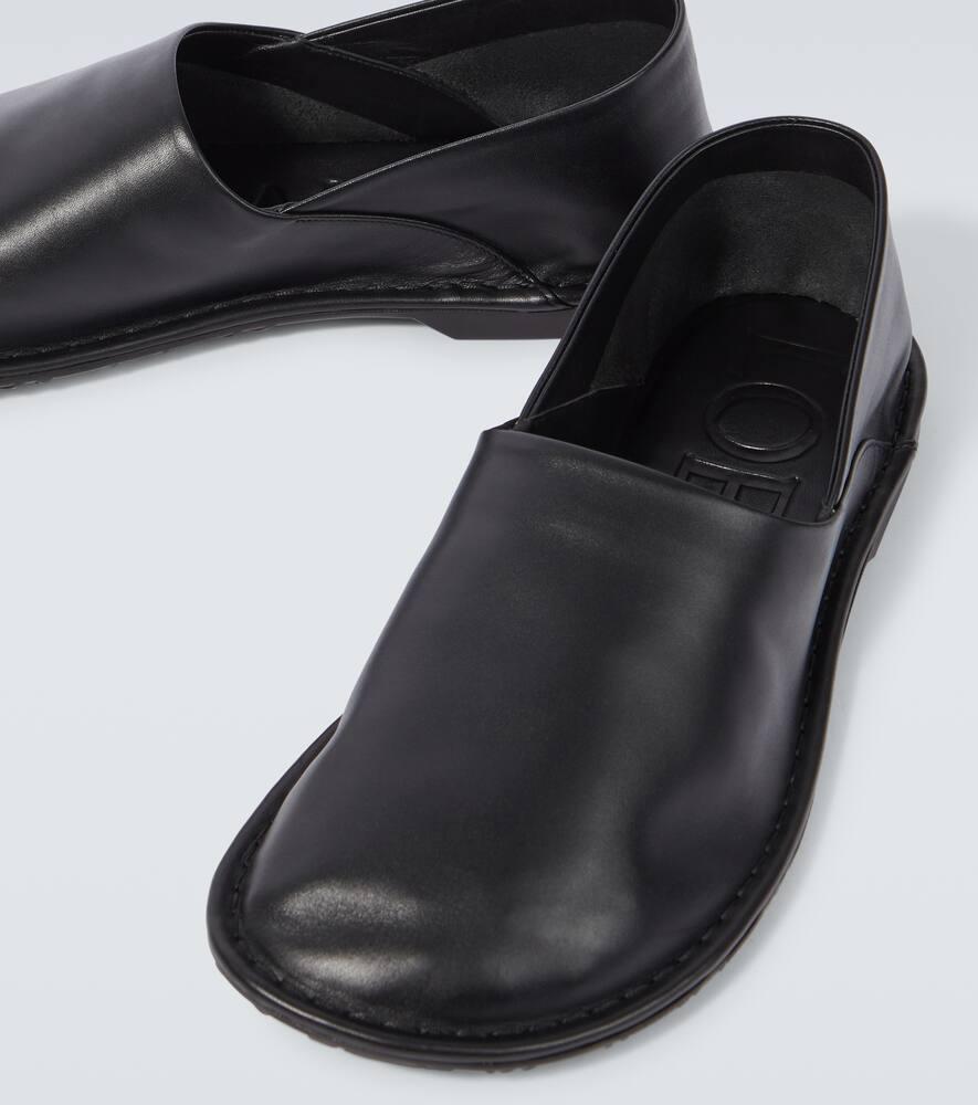 Loewe Folio Leather Loafers in Black for Men | Lyst