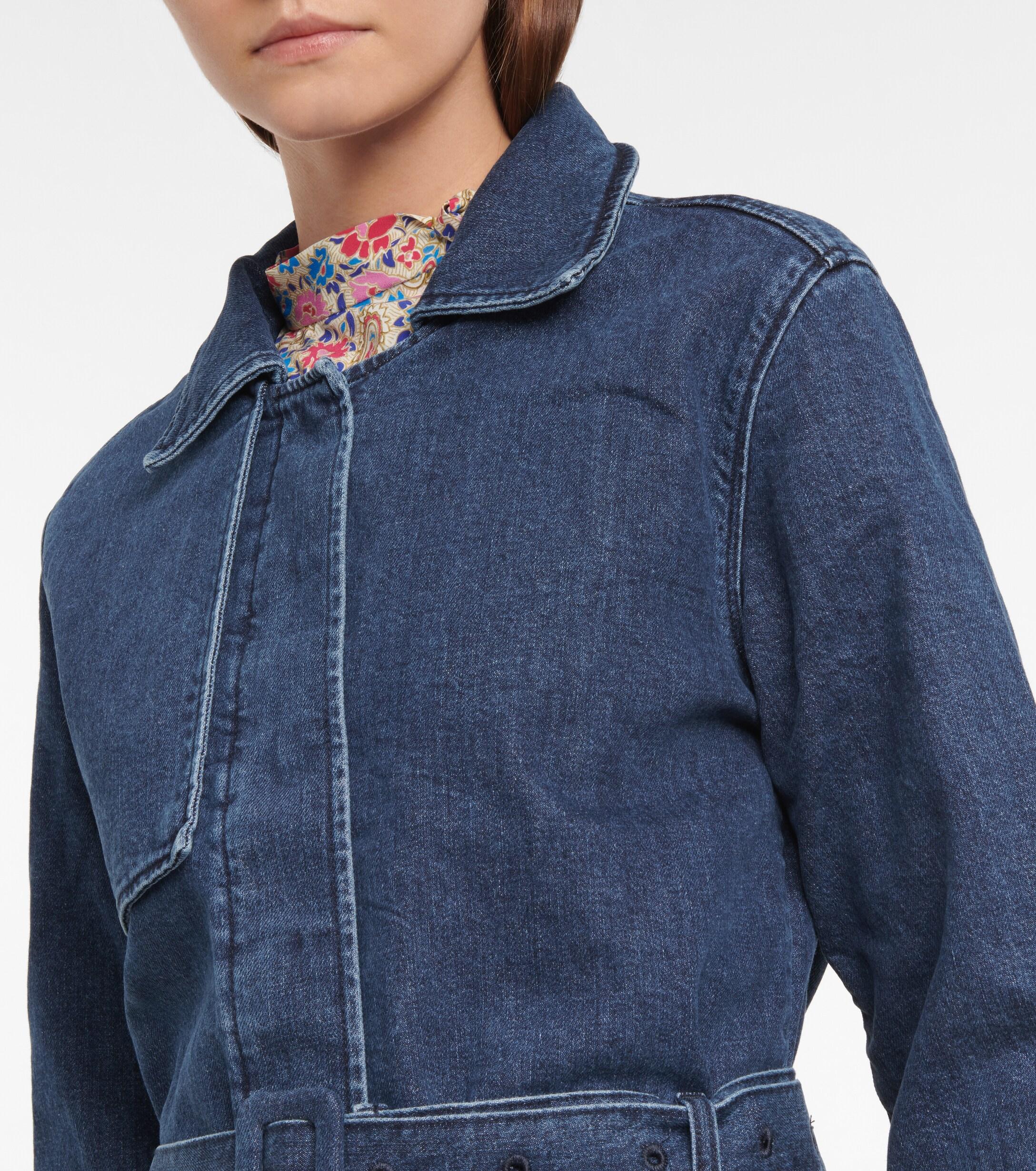 Blue Denim Trench Coat | Lyst Australia
