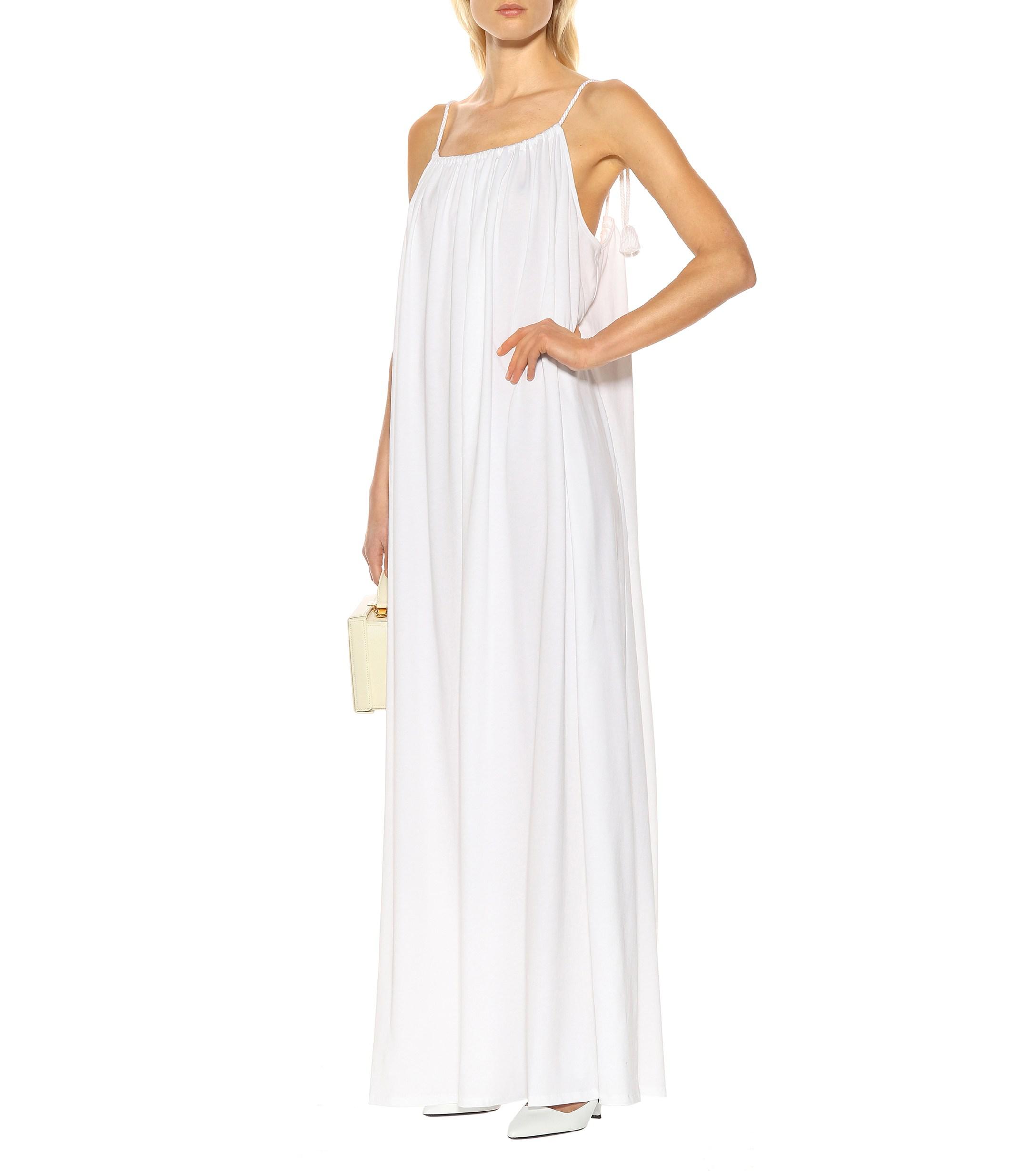 the row white gown