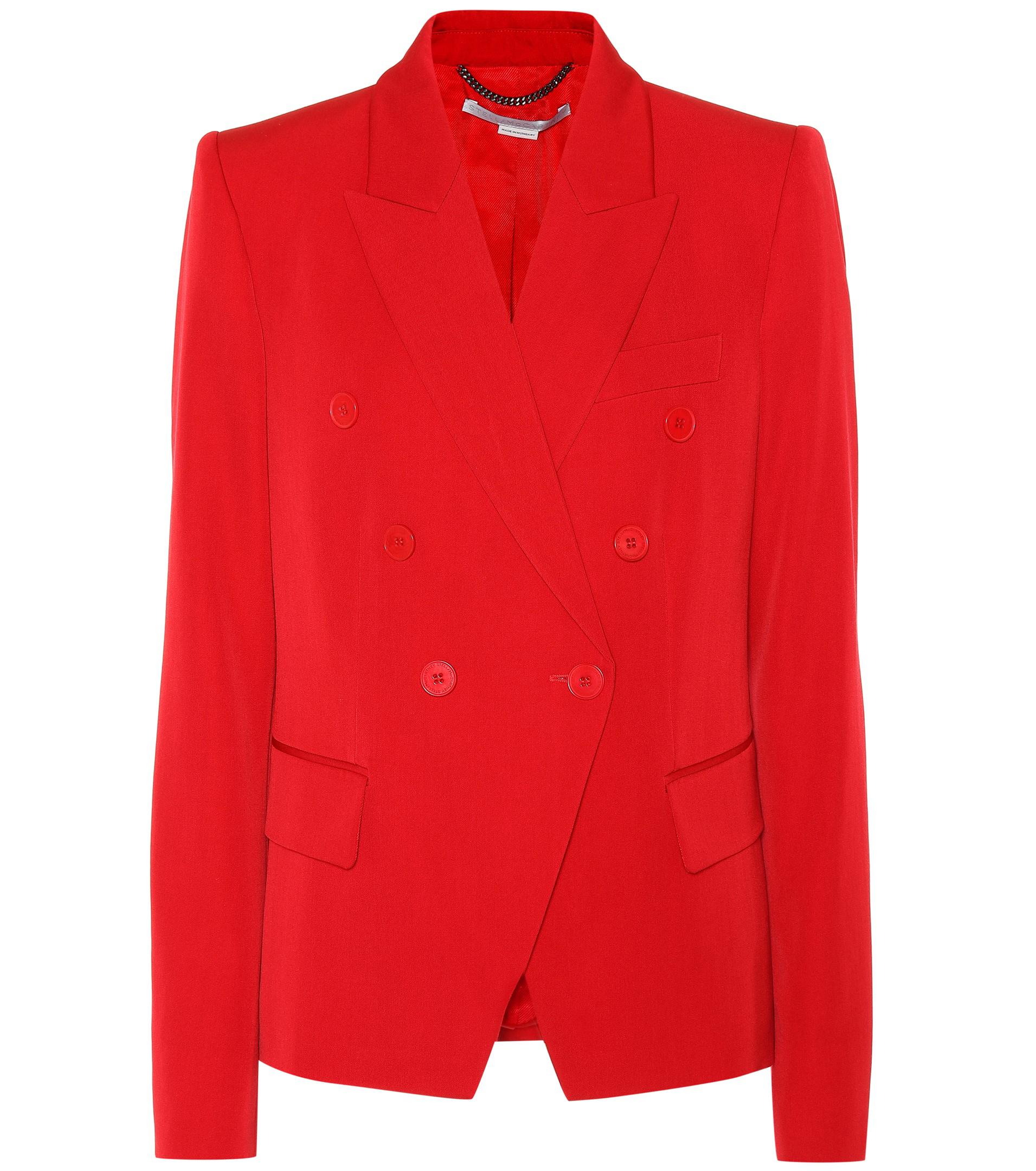 Stella McCartney Wool Blazer in Red - Lyst