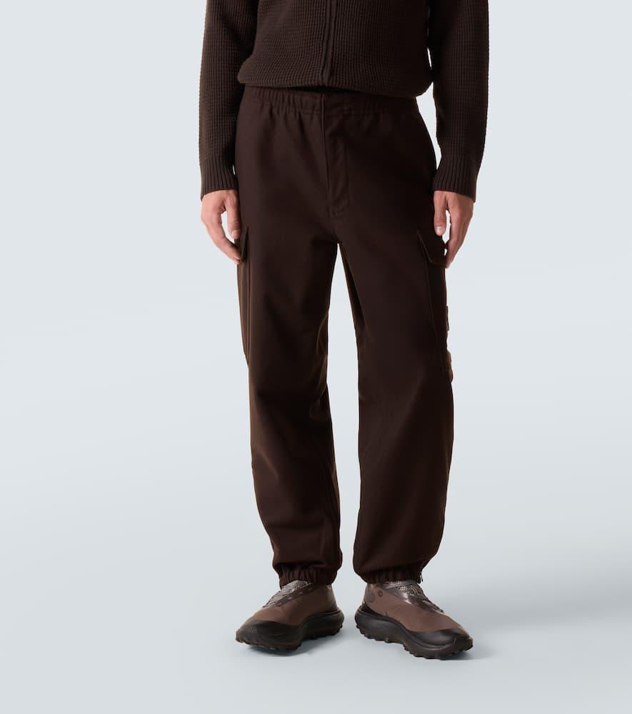 Stone Island Ghost Wool-Blend Flannel Sweatpants in Brown for Men