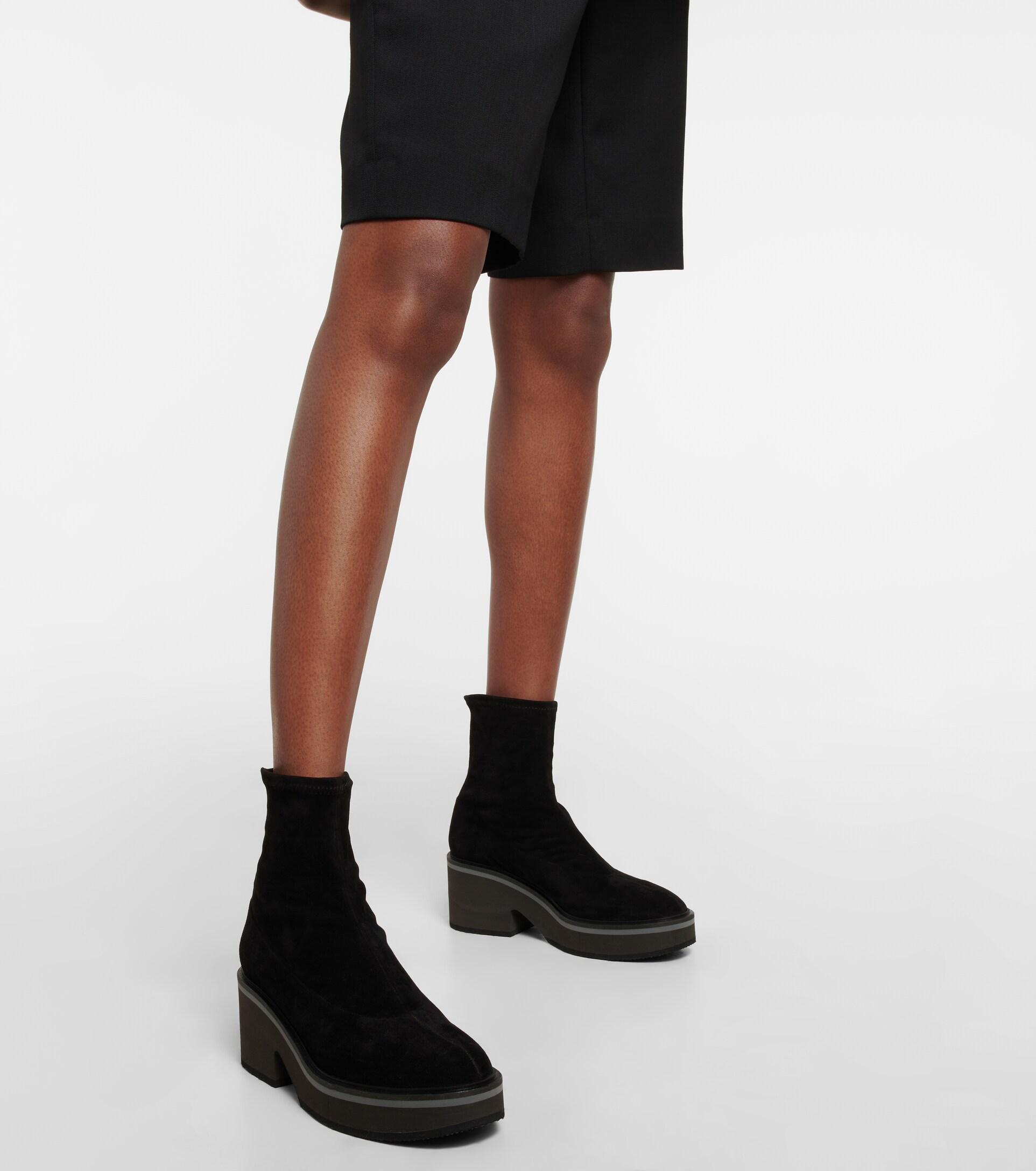 Robert Clergerie Albane Suede Ankle Boots in Black | Lyst