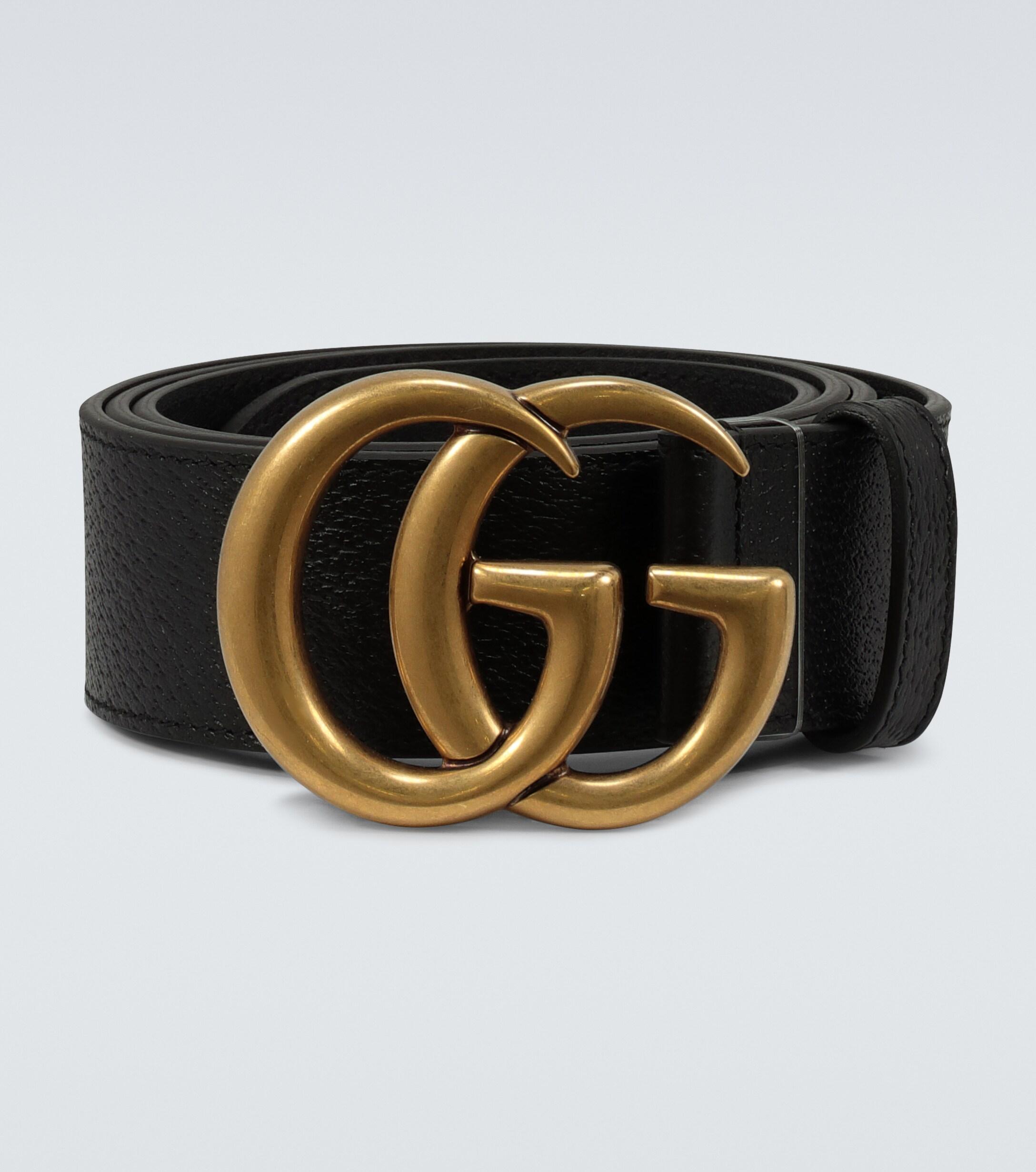 Gucci Leather Belt With Double G Buckle 