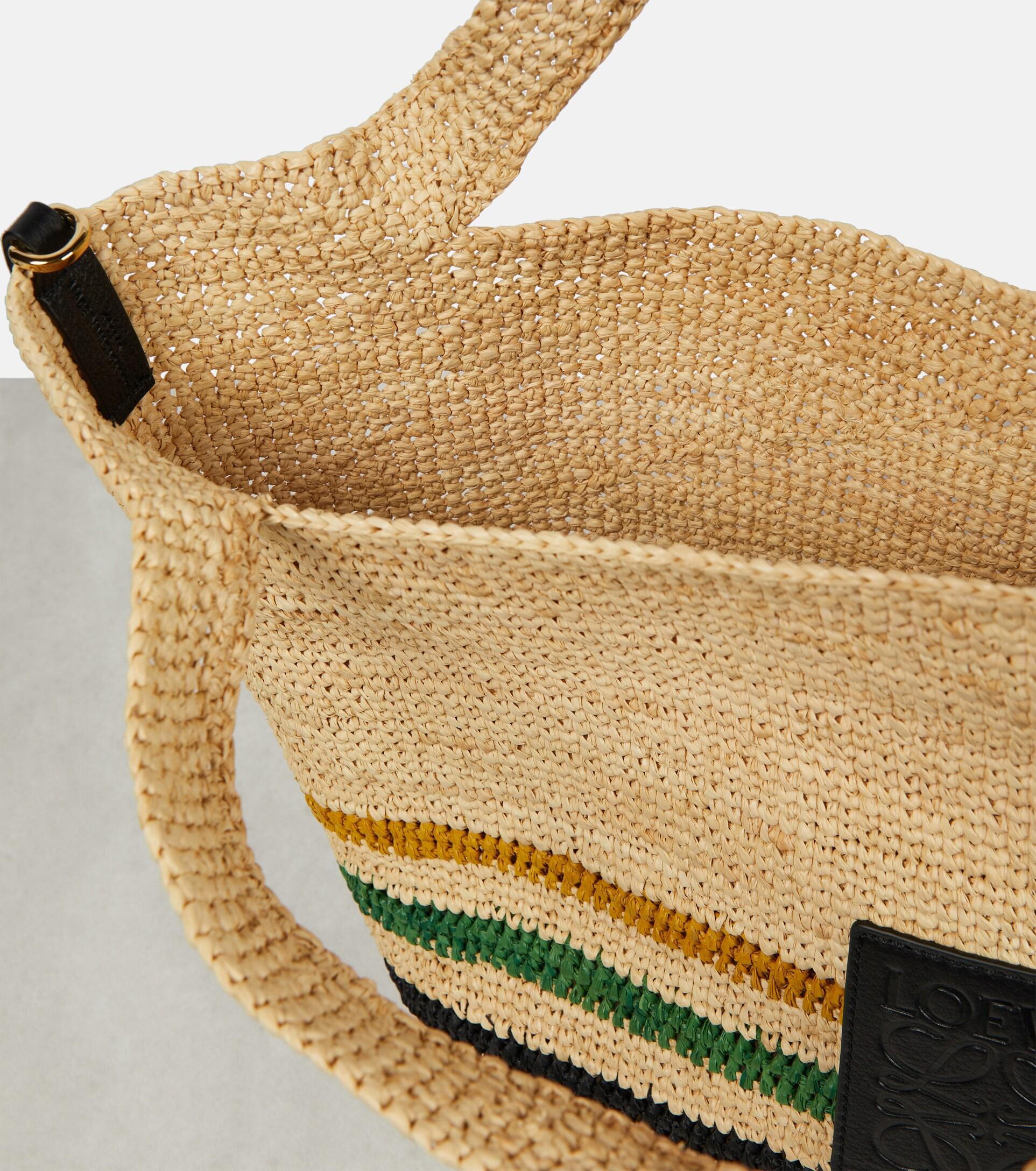 LOEWE x Paula's Ibiza Mini Slit Raffia Tote Bag