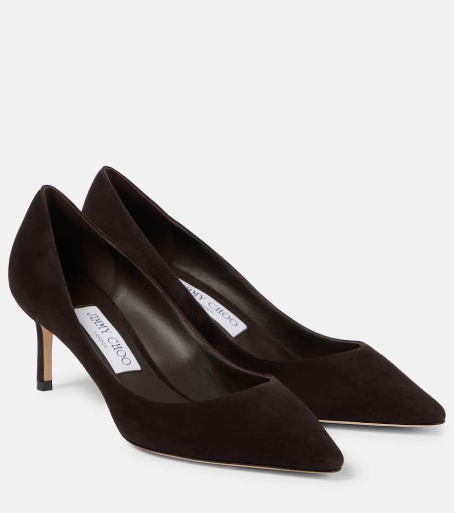 Black Suede Pumps Romy Pointy Toe Pump Jimmy Choo JIMMY CHOO Romy