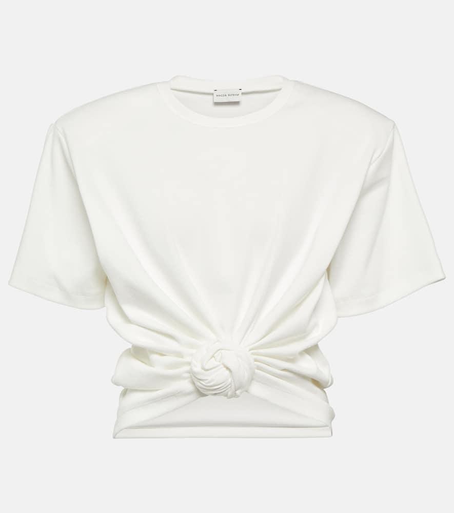 Magda Butrym Brown Cotton Sleeveles T-Shirt main image 0