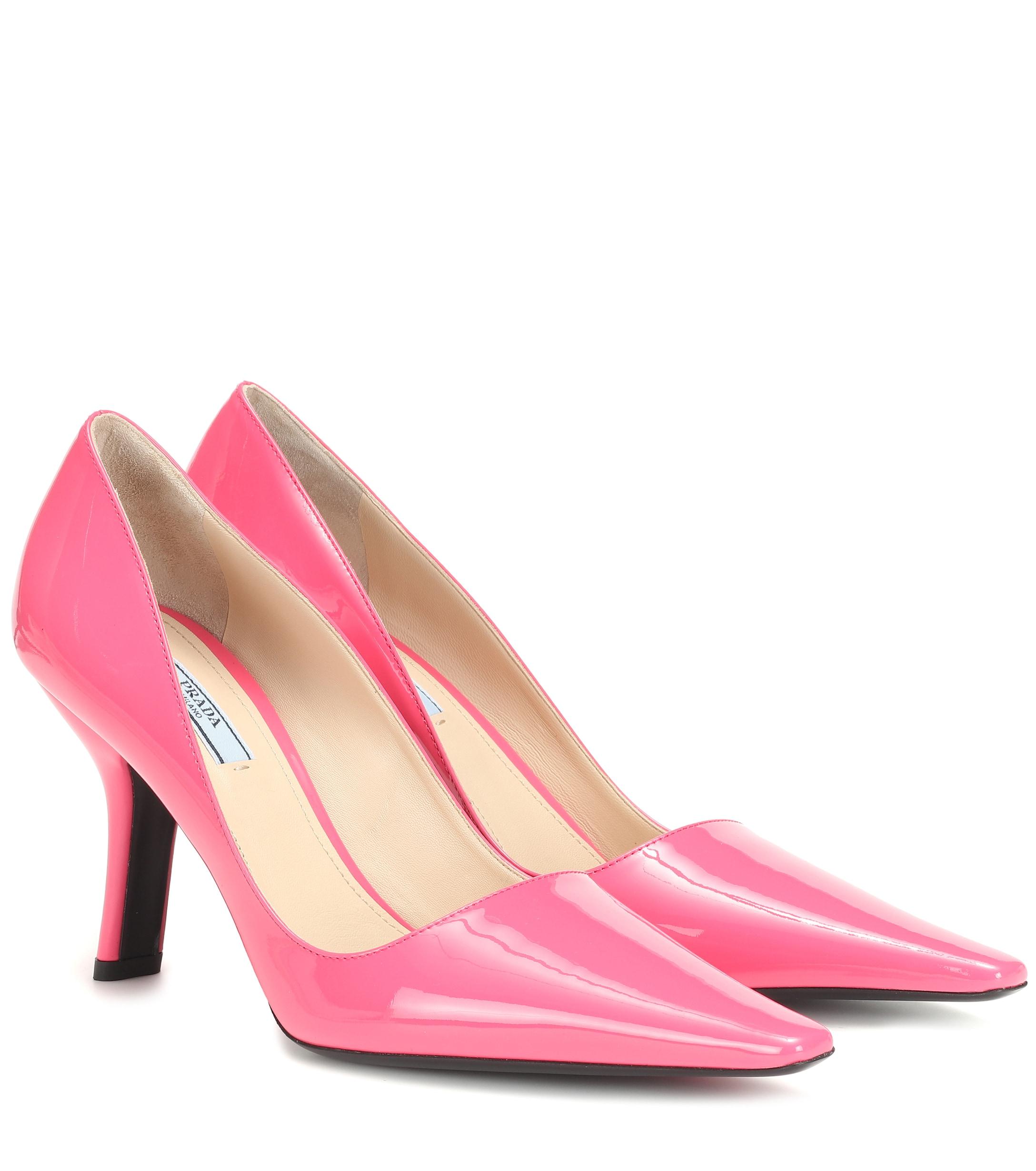 Prada Patentleather Pumps in Pink Lyst
