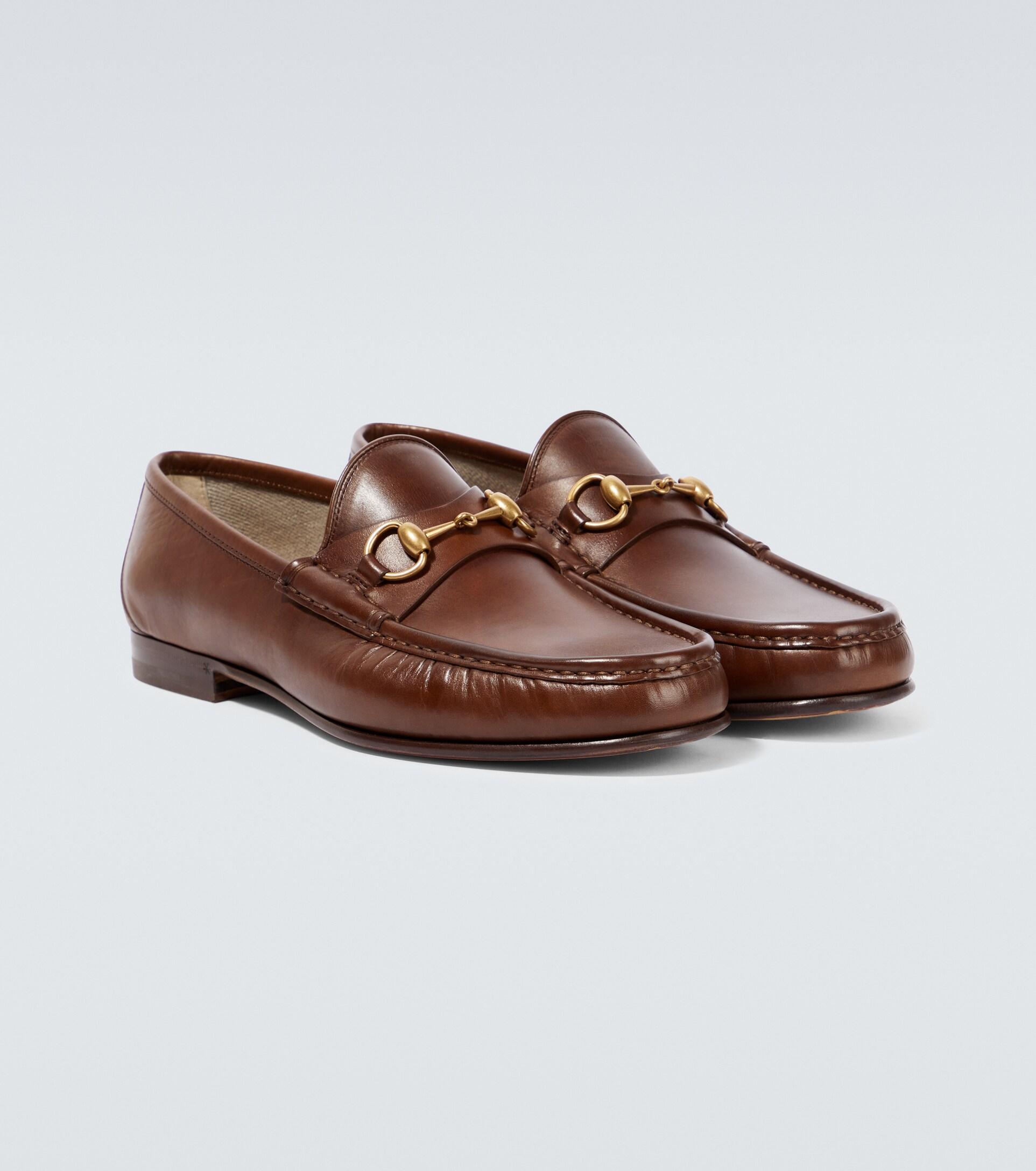 Gucci Horsebit Leather Loafers in Brown for Men | Lyst