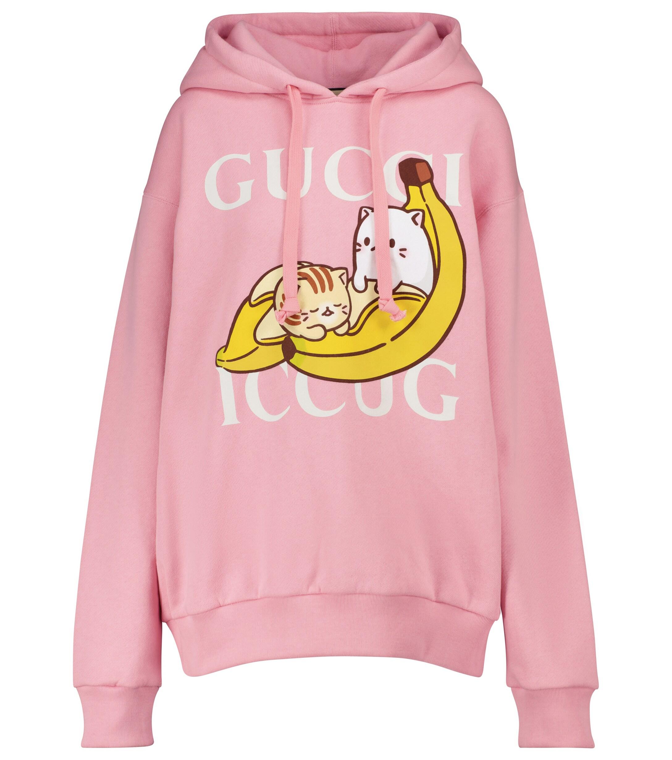 Gucci X Bananya Cotton Hoodie in Pink 