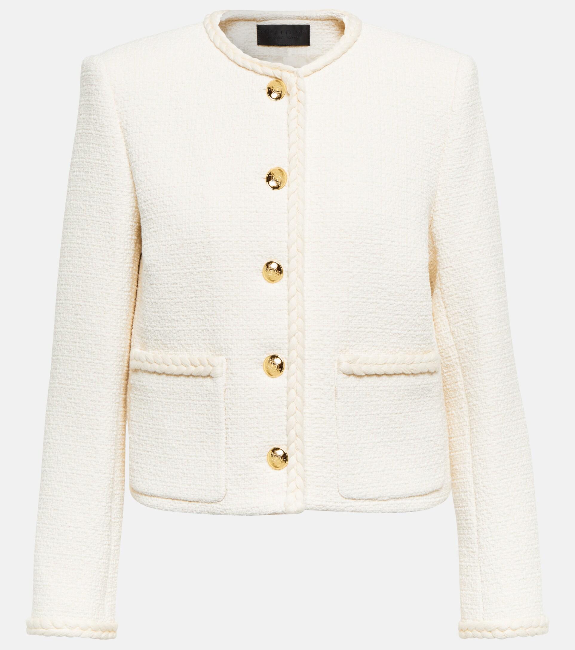 Nili Lotan Romy Cotton-blend Tweed Jacket in White | Lyst