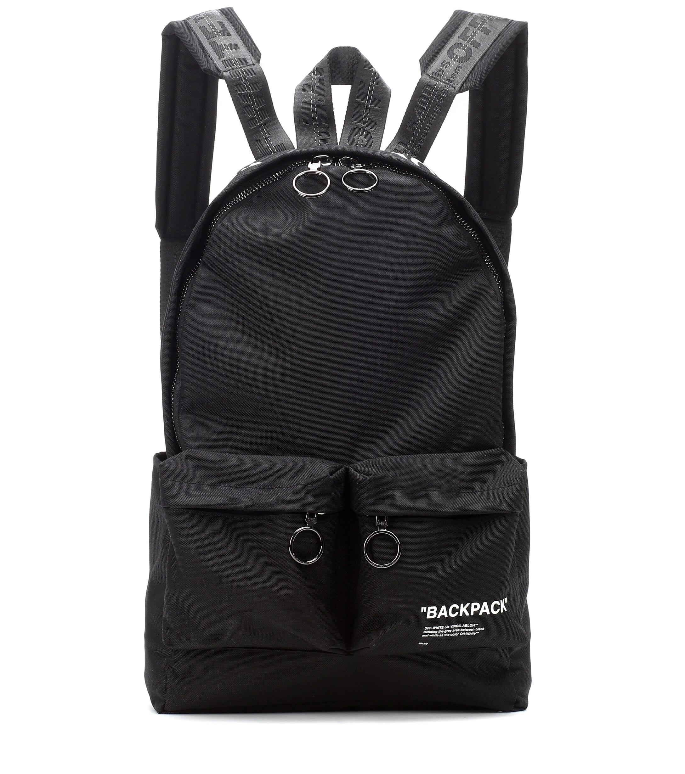 Off-White c/o Virgil Abloh Printed Canvas Backpack in Black - Lyst