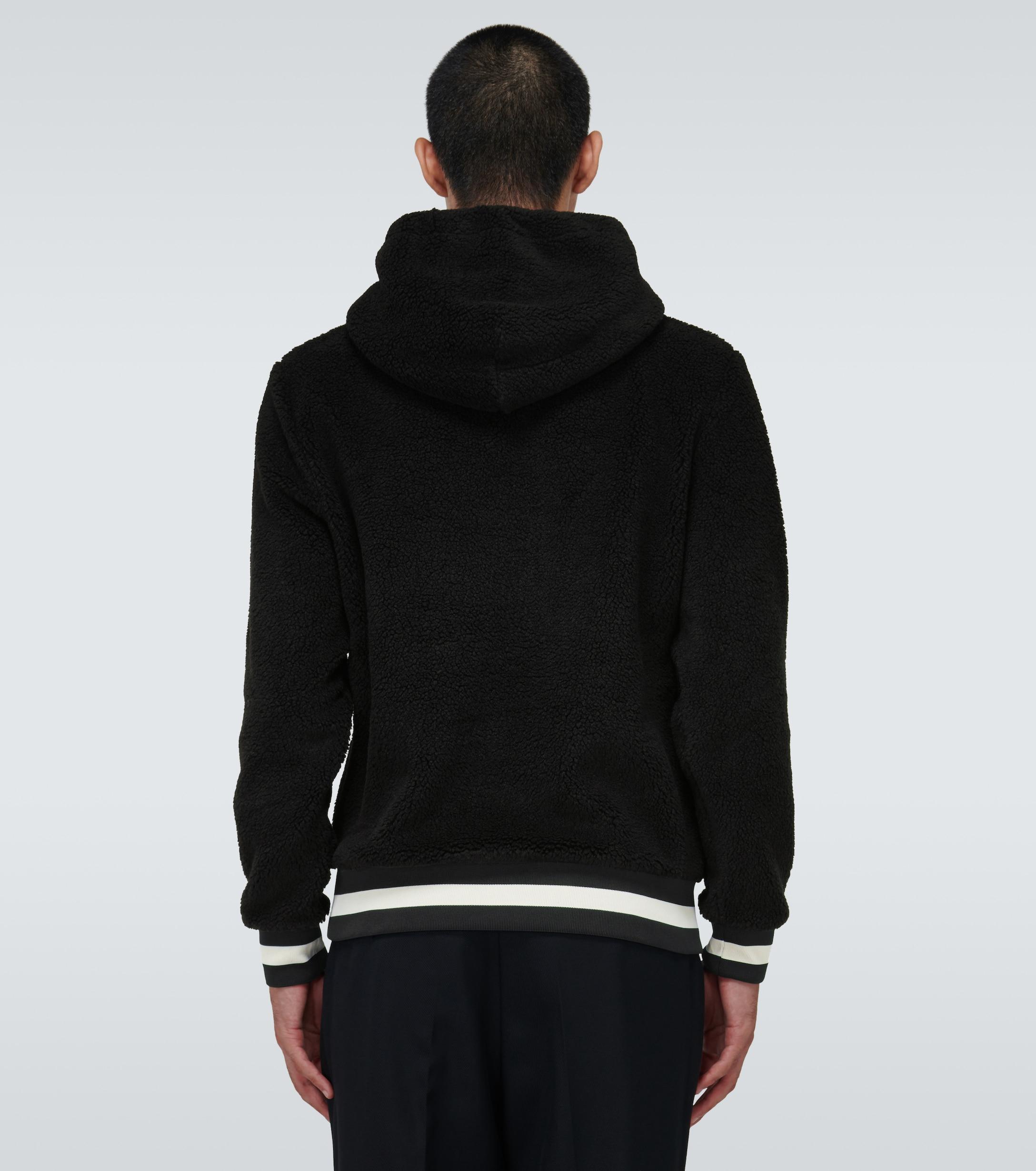 Moncler Teddy Hooded Sweatshirt in Black for Men - Lyst