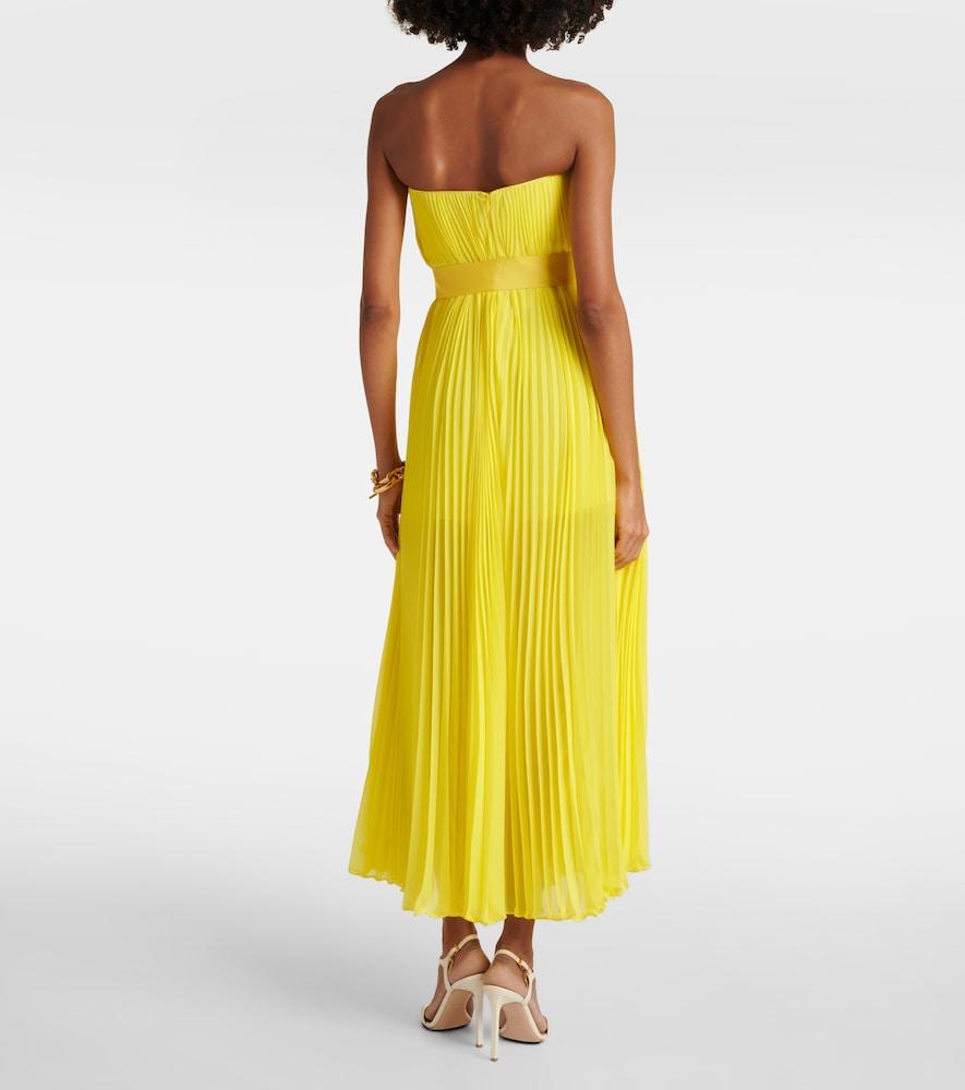 strapless open back dress Ulla Johnson Elodie Midi Dress Lavender Pleated Silk Chiffon Size 0 –  Celebrity Owned main image 1