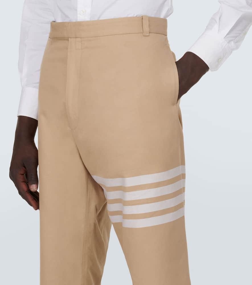 Unstructured 4-Bar cotton twill pants